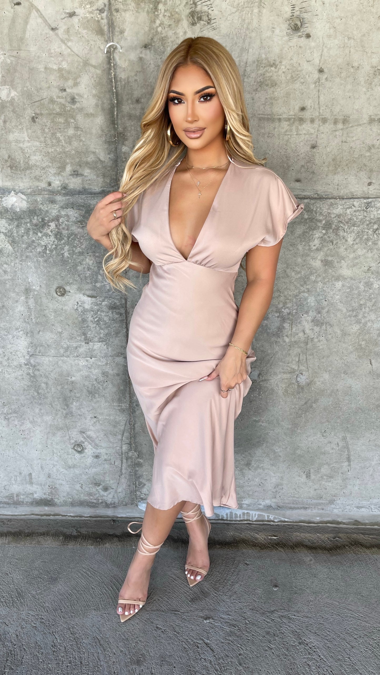 No Matter Where I Go Maxi Dress (Nude)