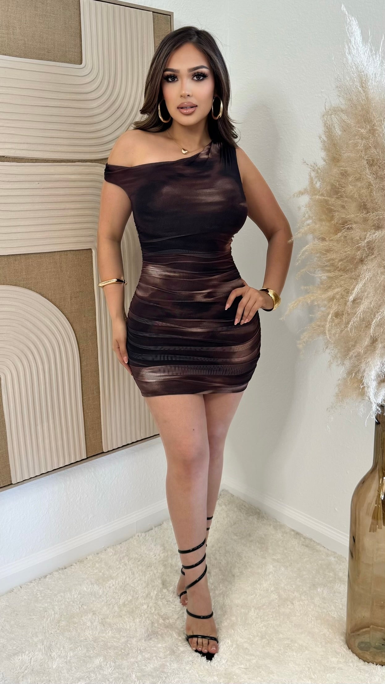 Off The Edge Mini Dress (Blk)