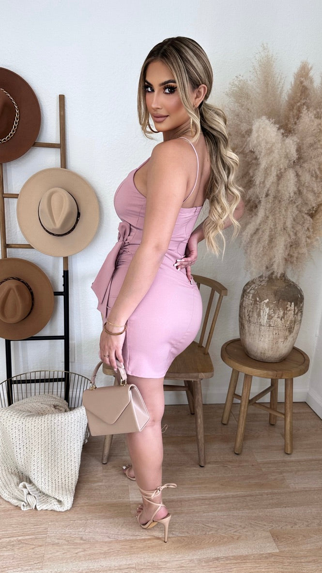 Kyrie Midi Dress (Blush)