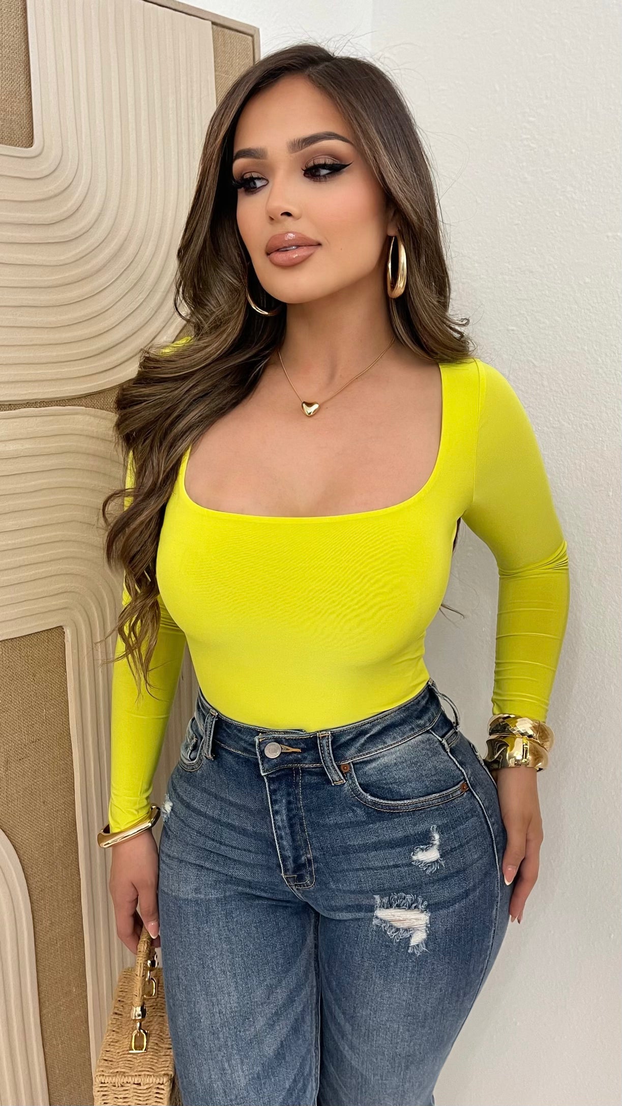Lit Up Bodysuit (Neon Yellow)