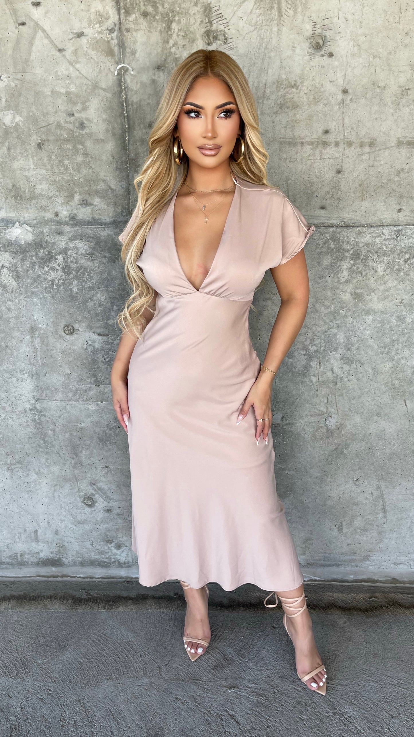 No Matter Where I Go Maxi Dress (Nude)