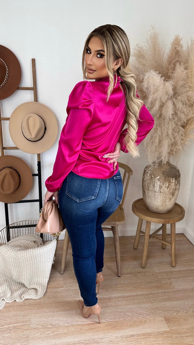 Strive To Perfection Top (Fuchsia)