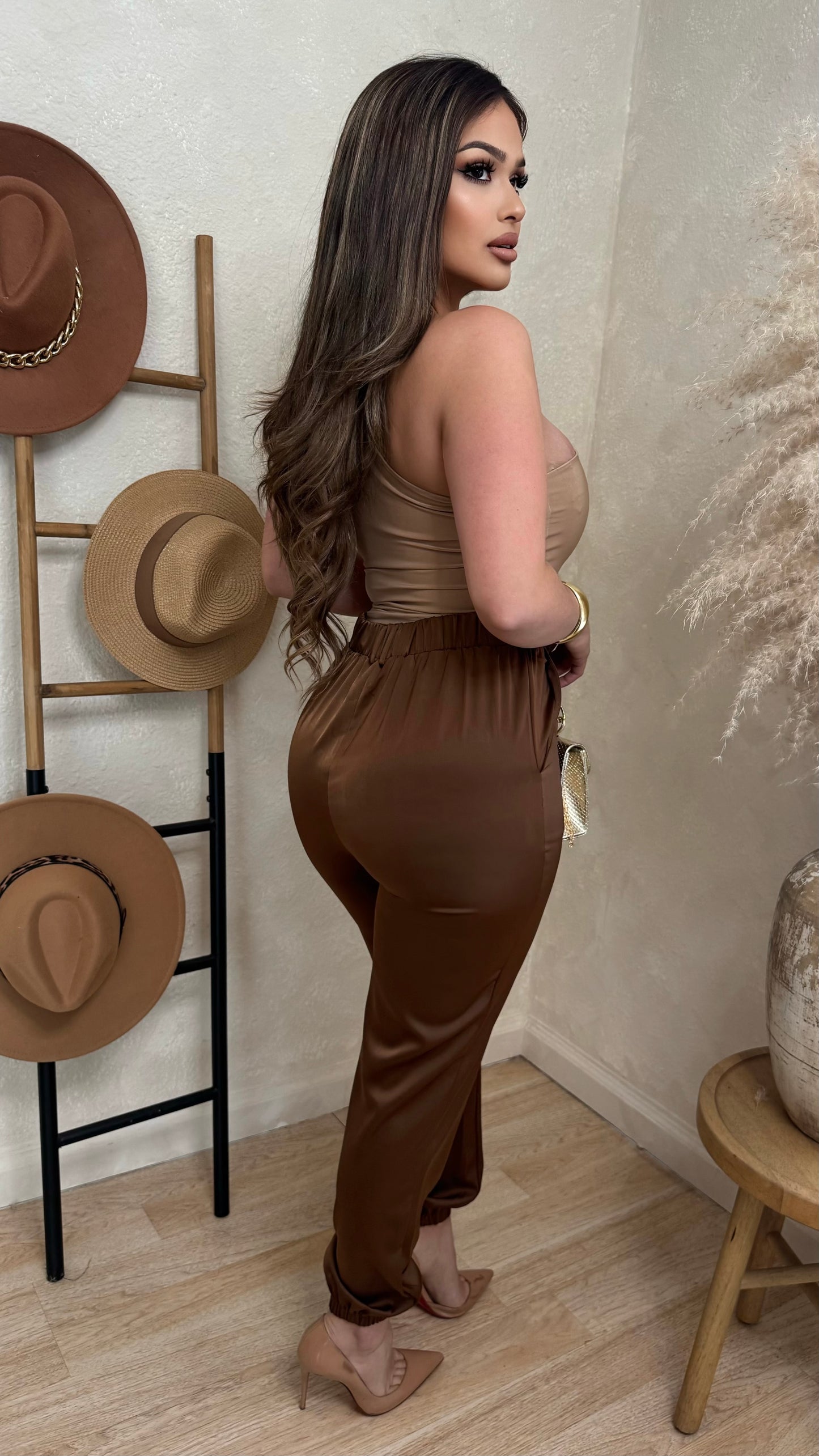 Anette One Sided Bodysuit (Khaki)