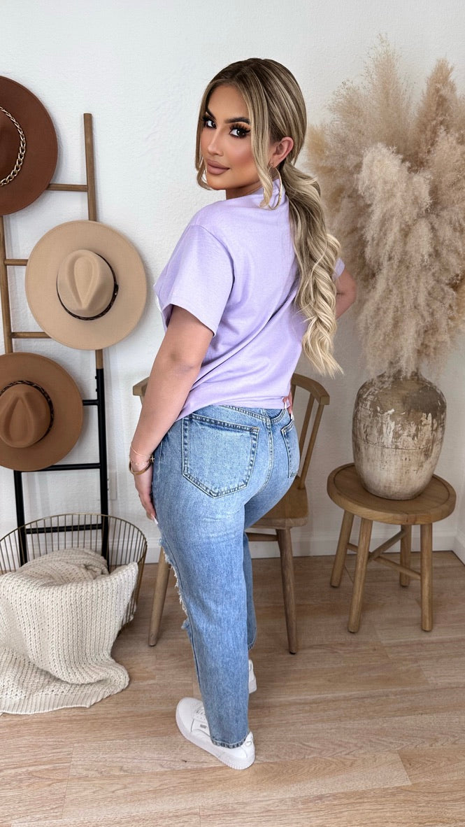 Los Angeles Oversize T-Shirt (Lilac)