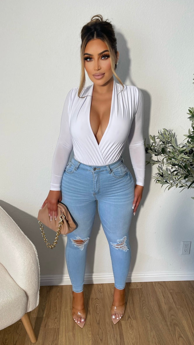 Unbeatable Sight Bodysuit (White)