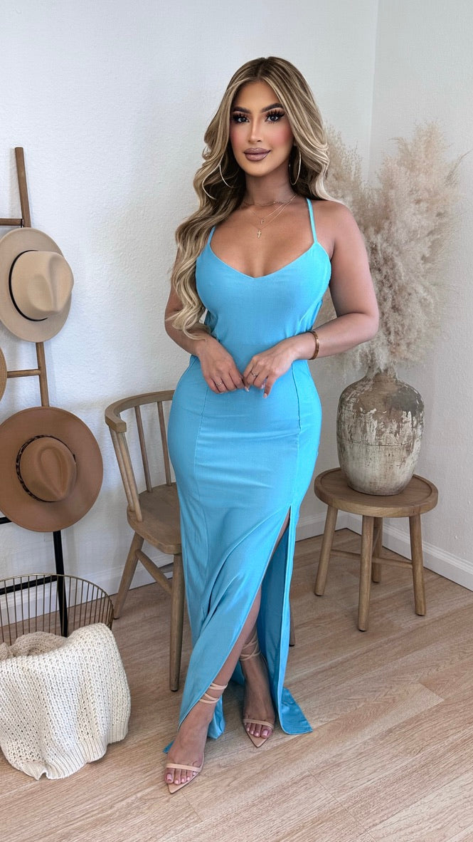 Elegant Nights Dress (Aqua)