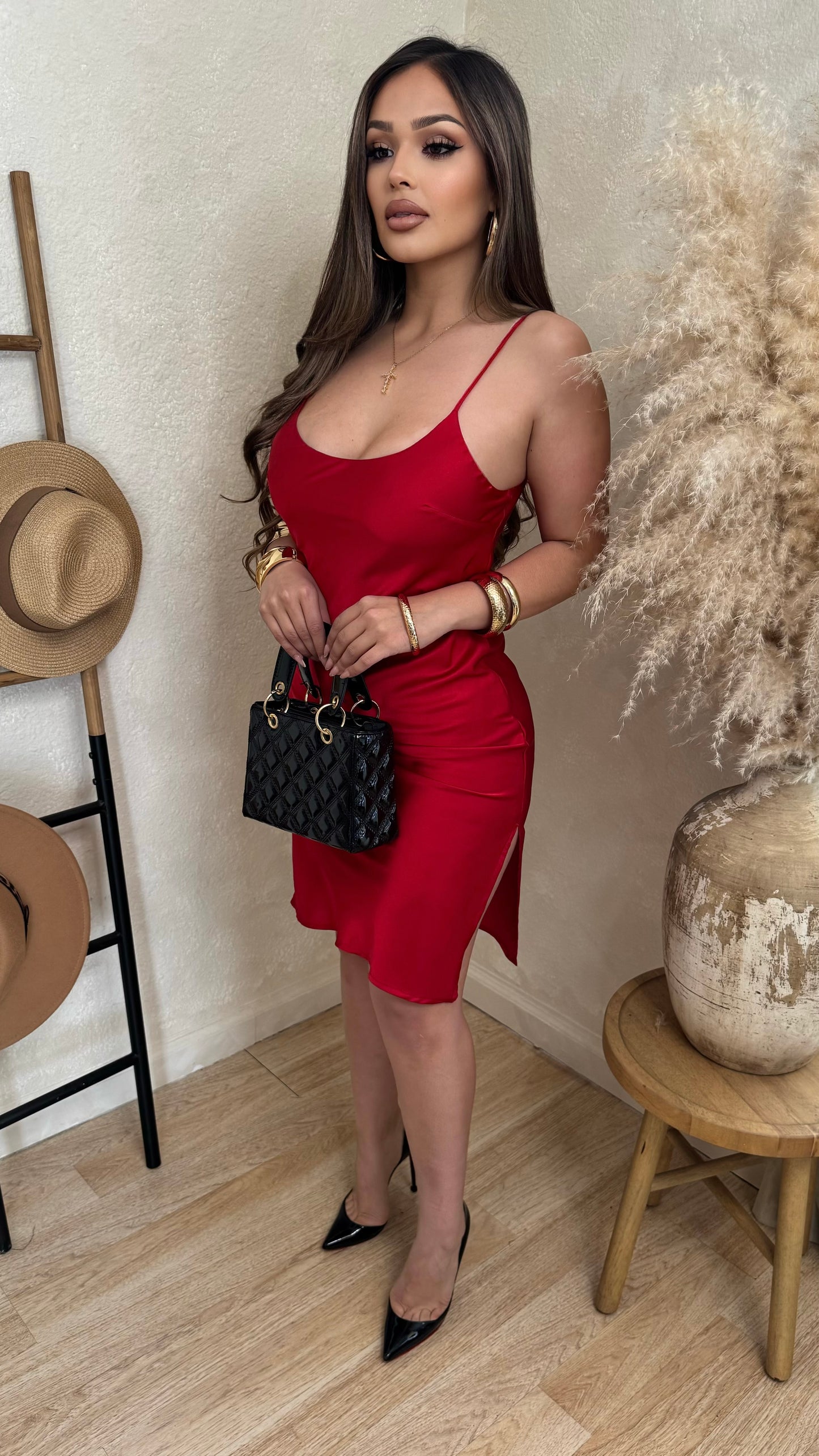Giovanna Midi Dress (Red)