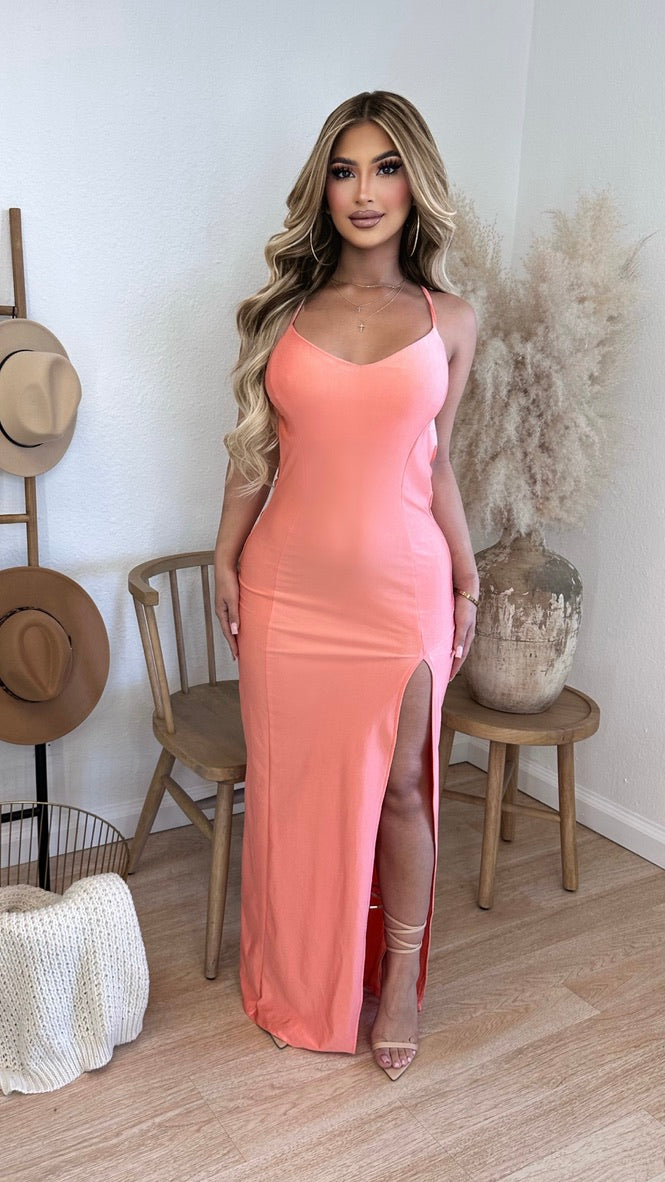 Elegant Nights Dress (Coral)