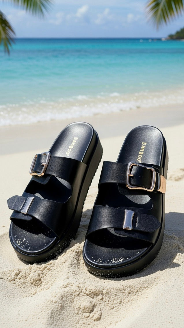 City Walk Platform Sandal (Black)