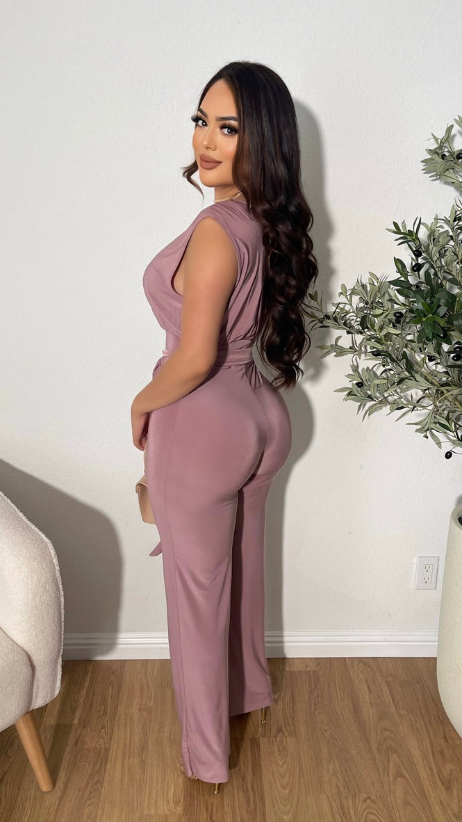Perfectly Classy Jumpsuit (Mauve)