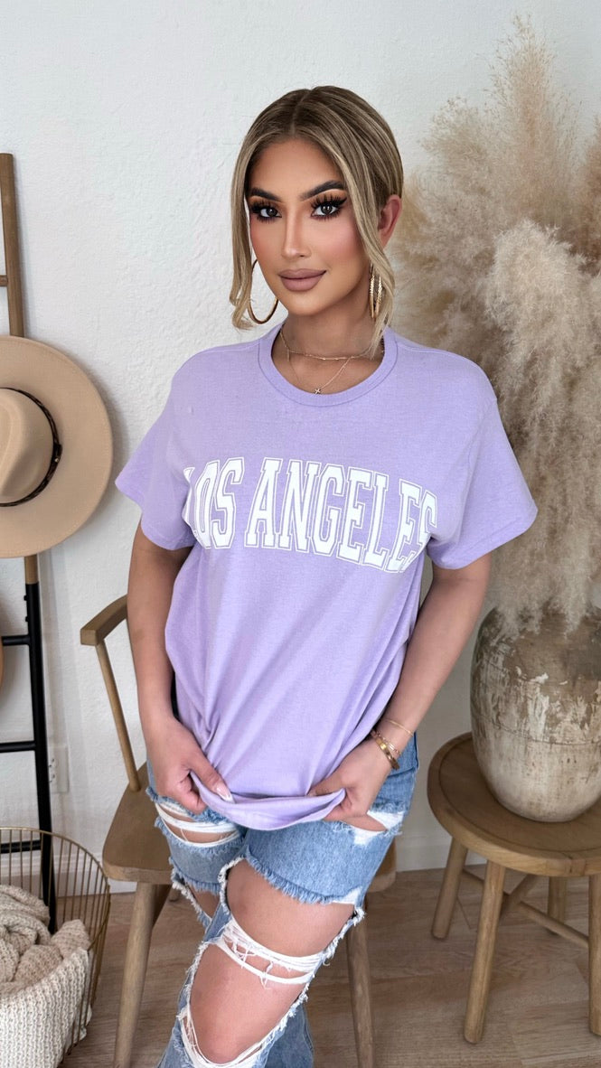 Los Angeles Oversize T-Shirt (Lilac)