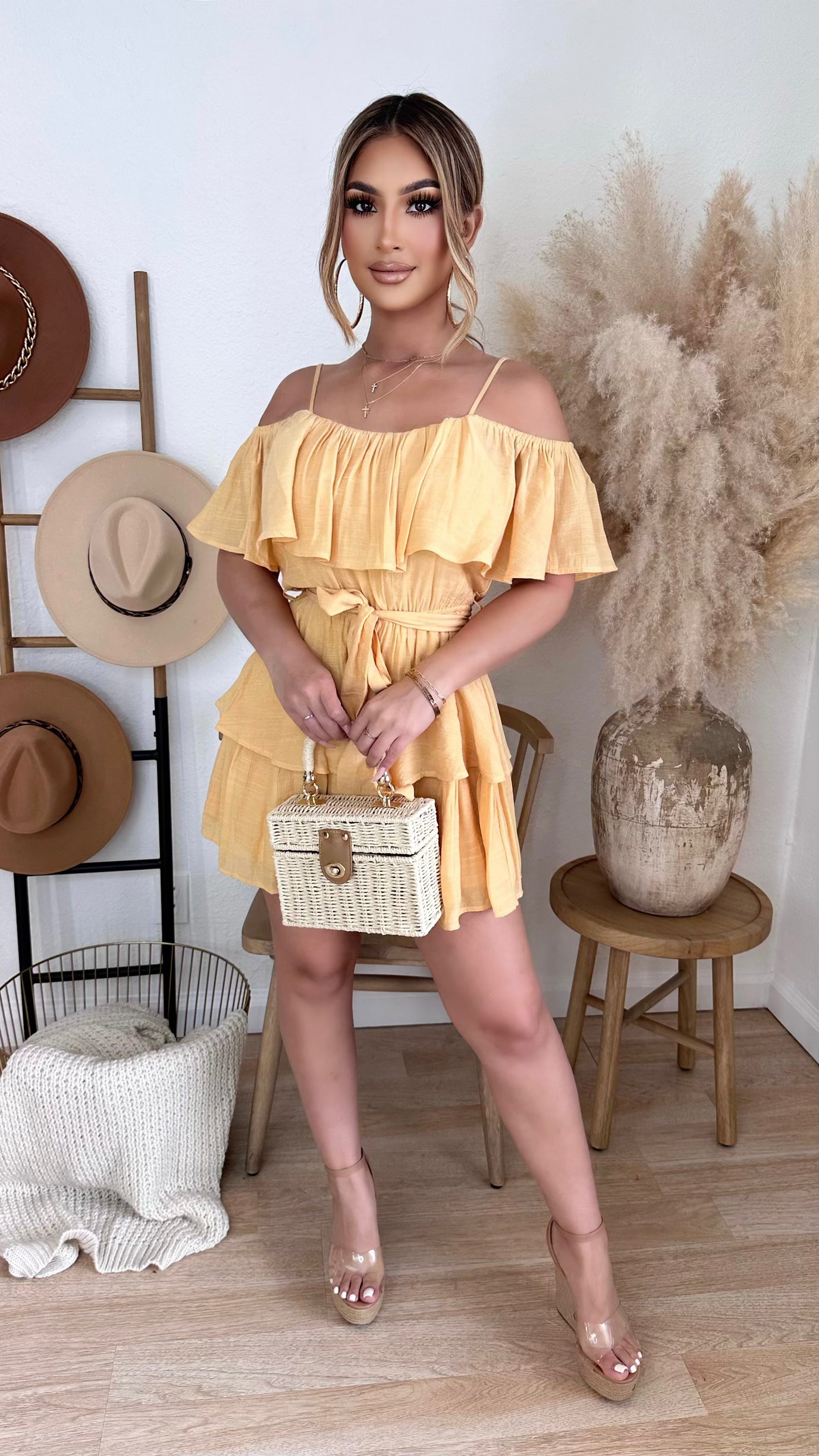 Spring Fever Midi Dress (Yellow)
