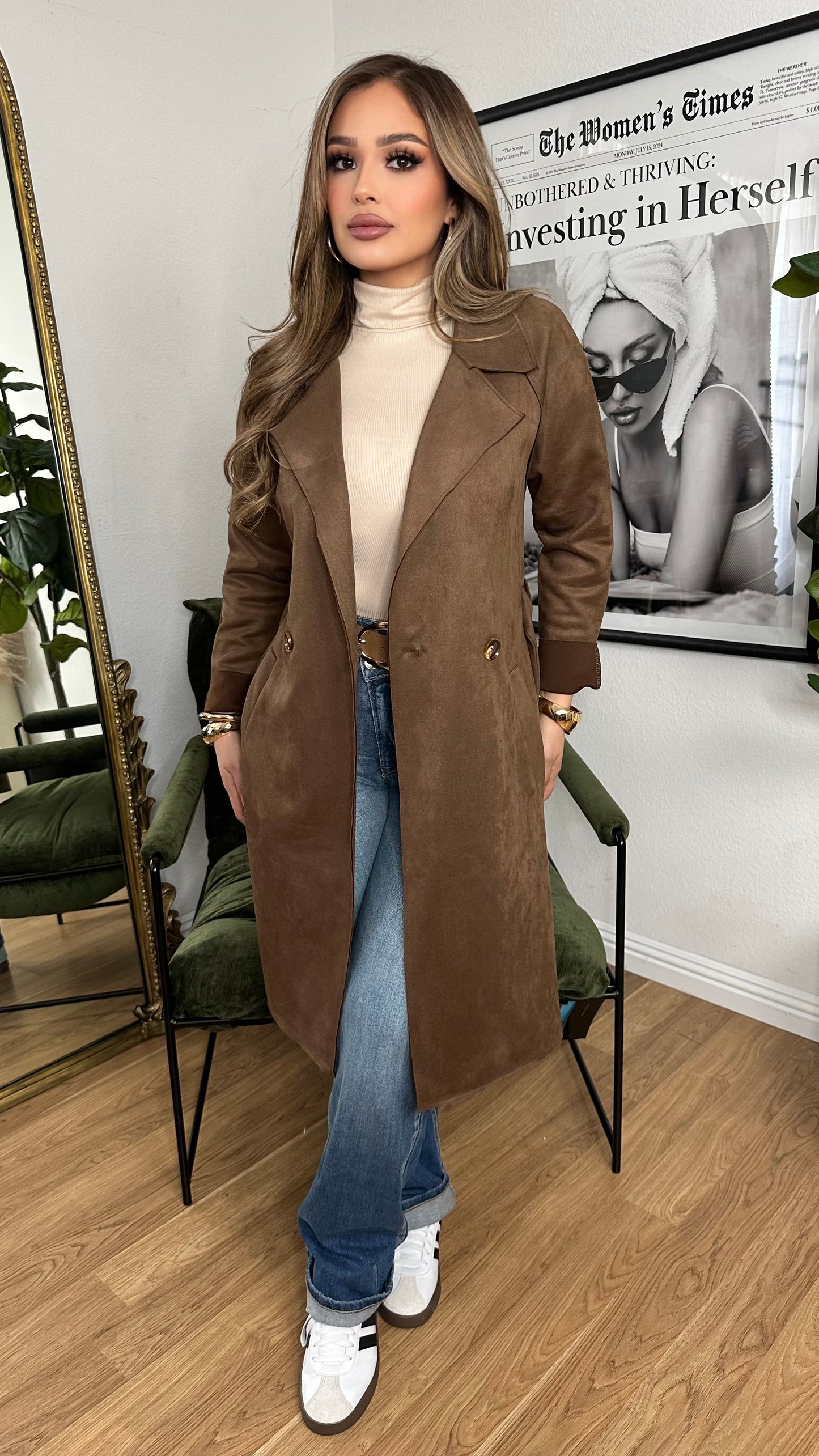 Everyday Suede Trench Coat