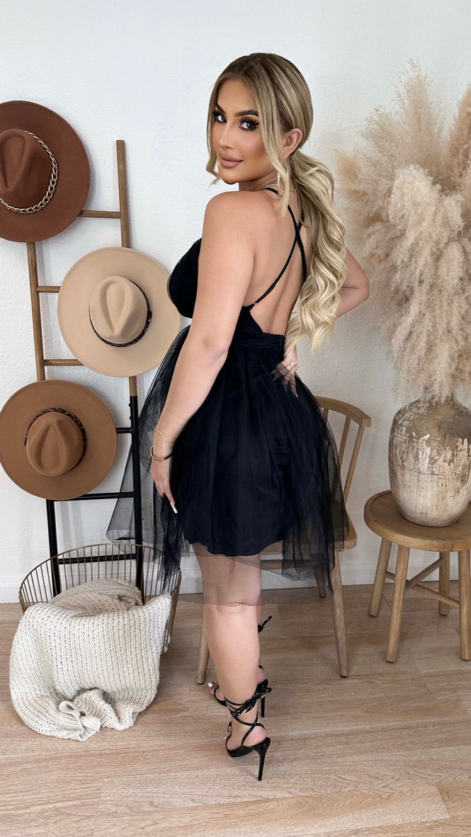 Cyane Mesh Dress (Black)