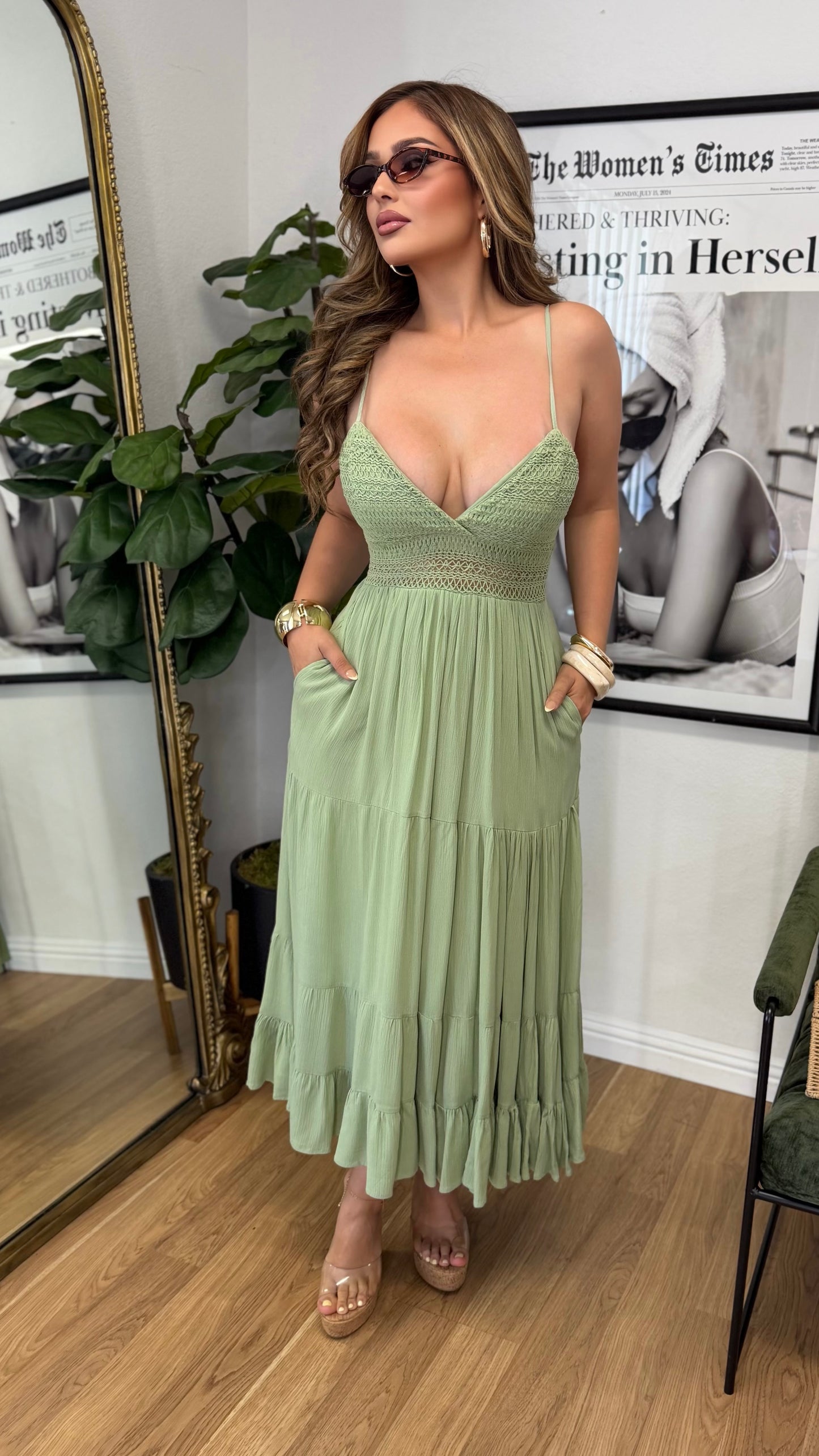Getaway Maxi Dress (Olive)