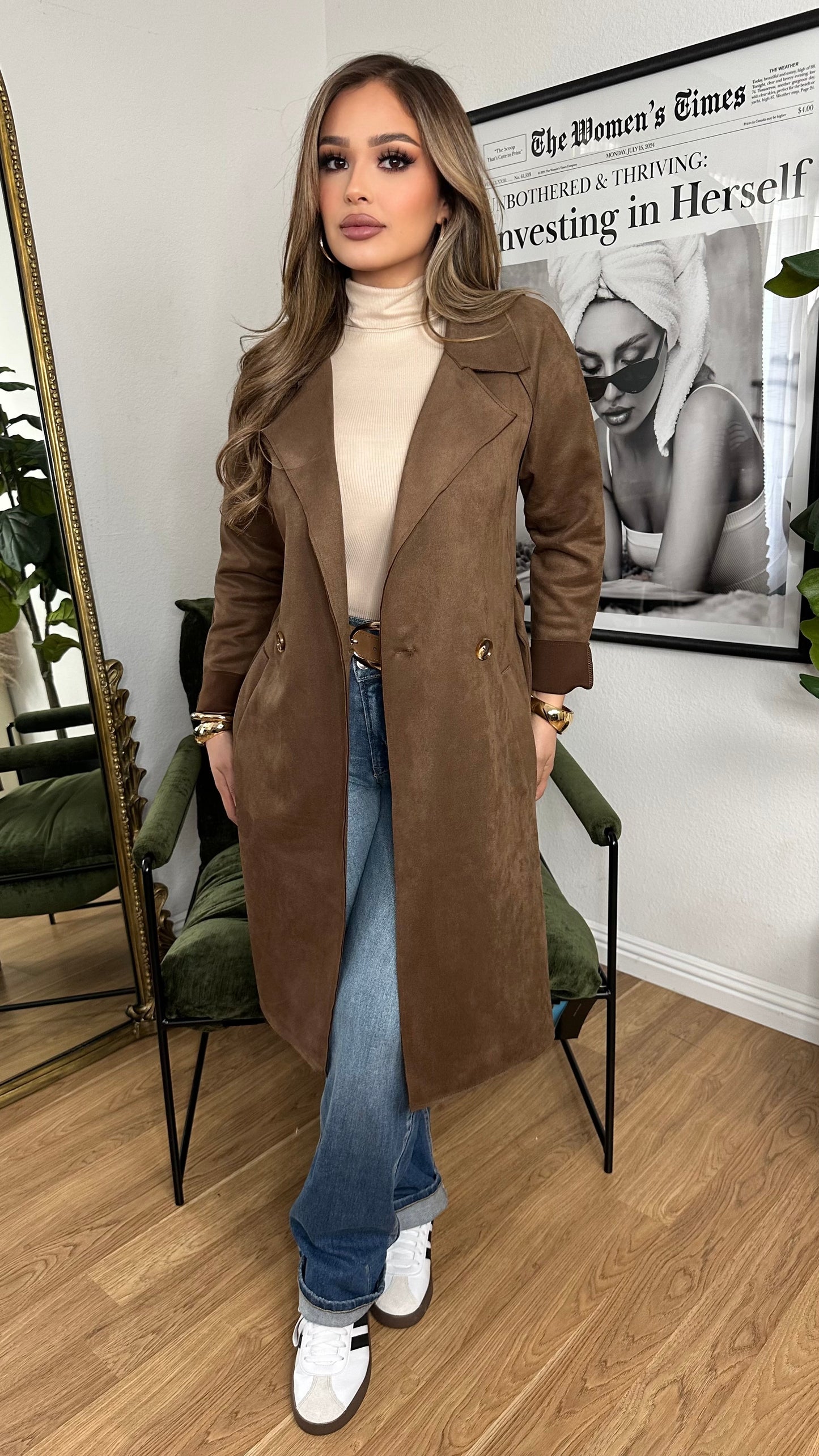 Isabella Turtleneck Top (Beige)