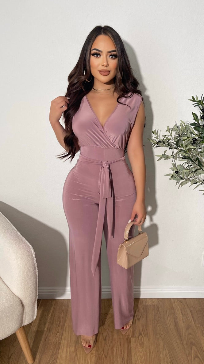 Perfectly Classy Jumpsuit (Mauve)
