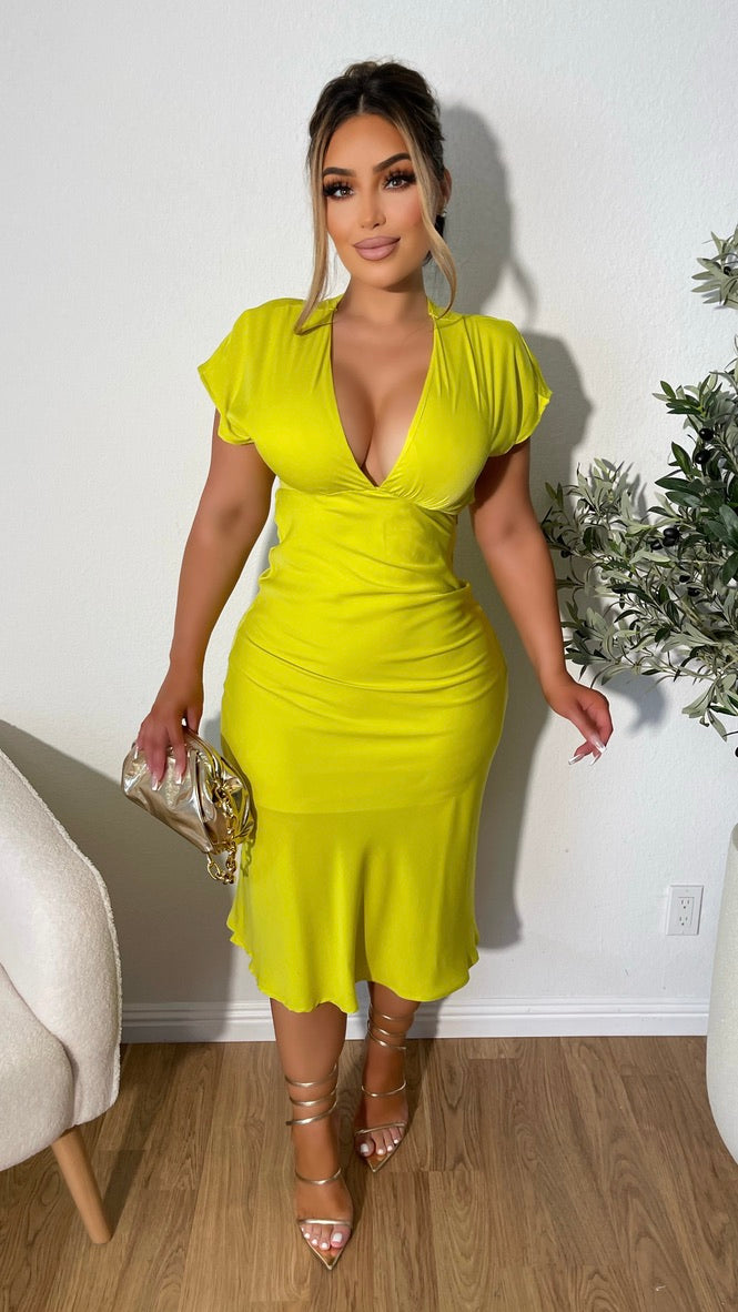 No Matter Where I Go Maxi Dress (Neon Green)