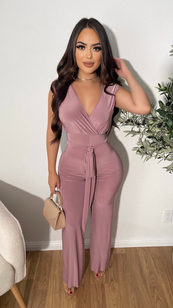 Perfectly Classy Jumpsuit (Mauve)