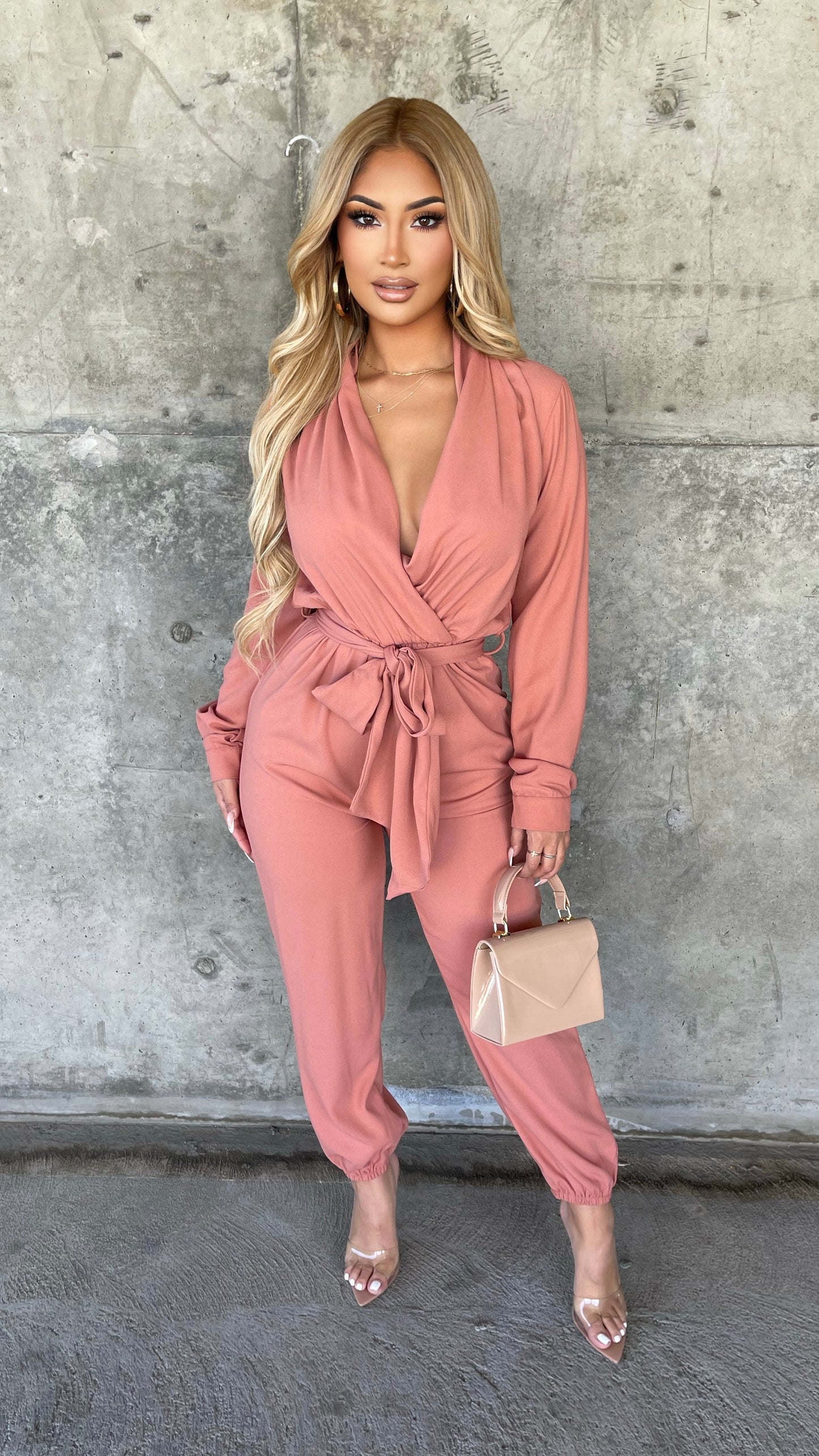 Kezai Jumpsuit (Dusty Coral)