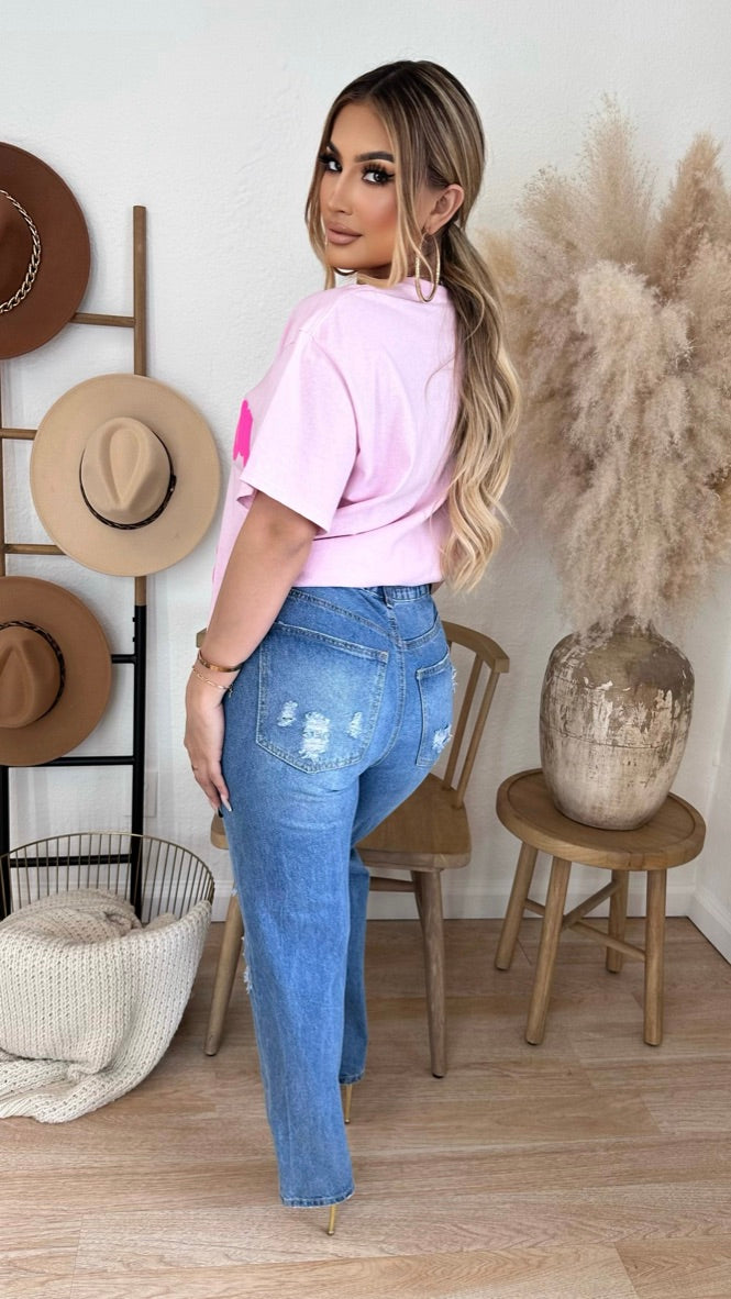 Beverly Hills Oversize T-Shirt (Pink)