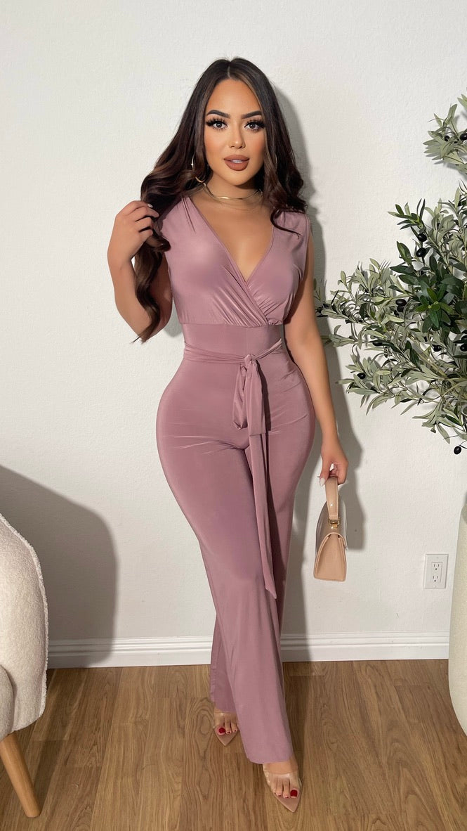 Perfectly Classy Jumpsuit (Mauve)