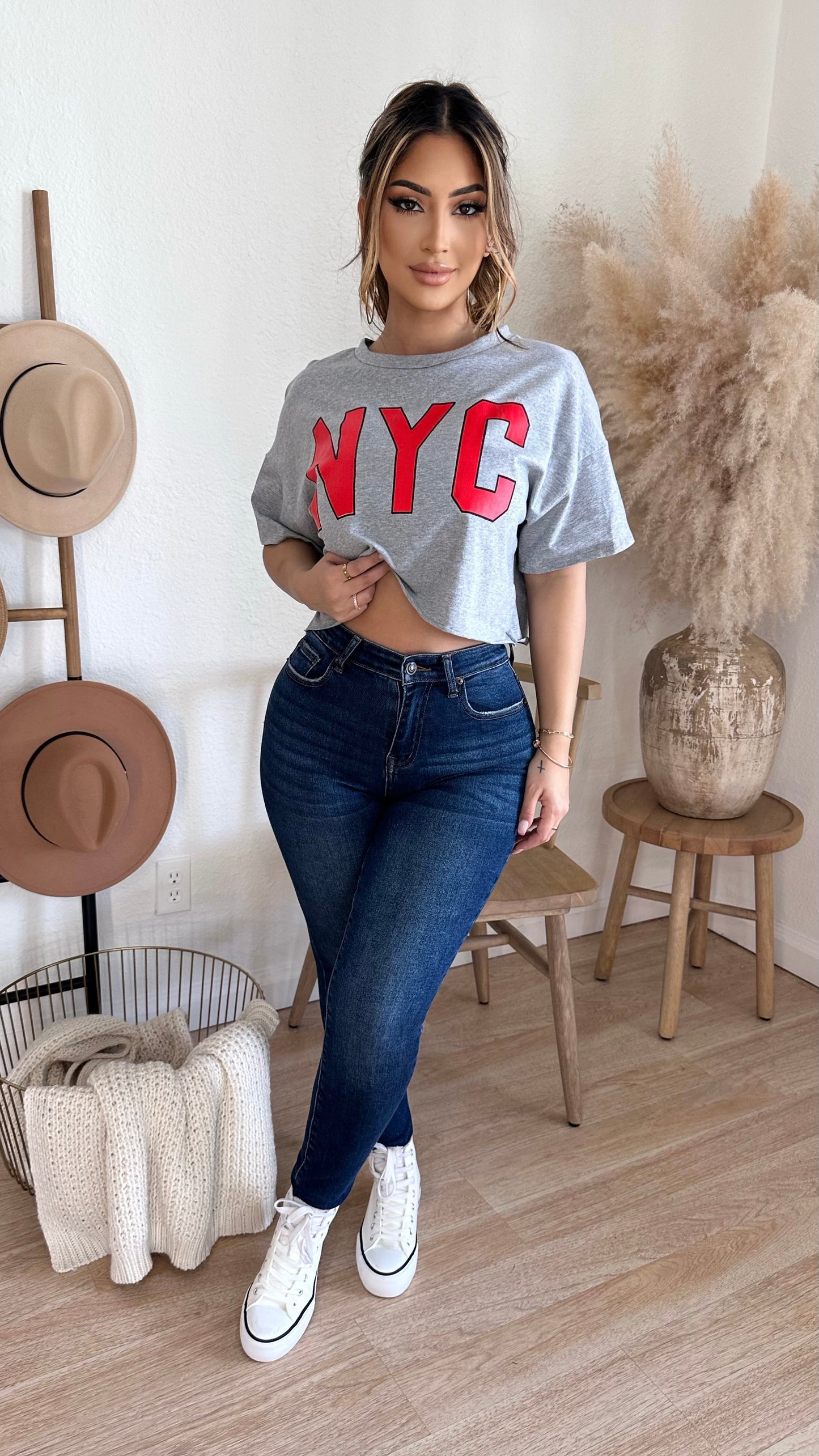 NYC Crop Top (Grey)