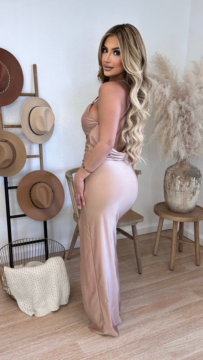 Elegant Nights Dress (Taupe)