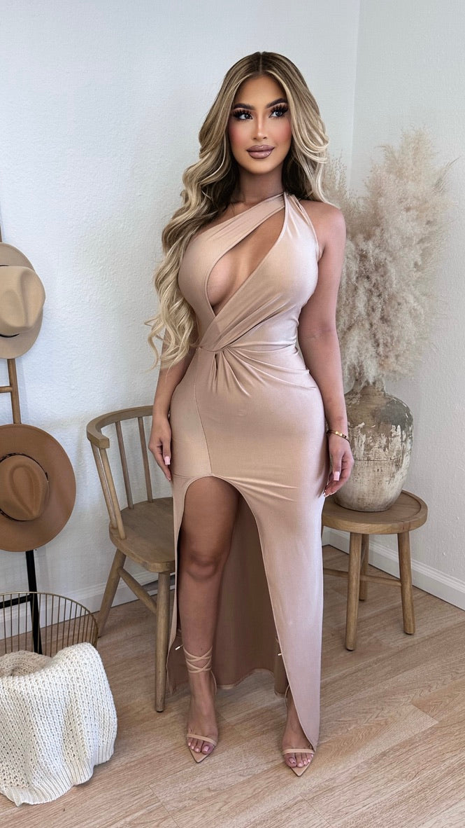 Know No Limits Dress (Taupe)