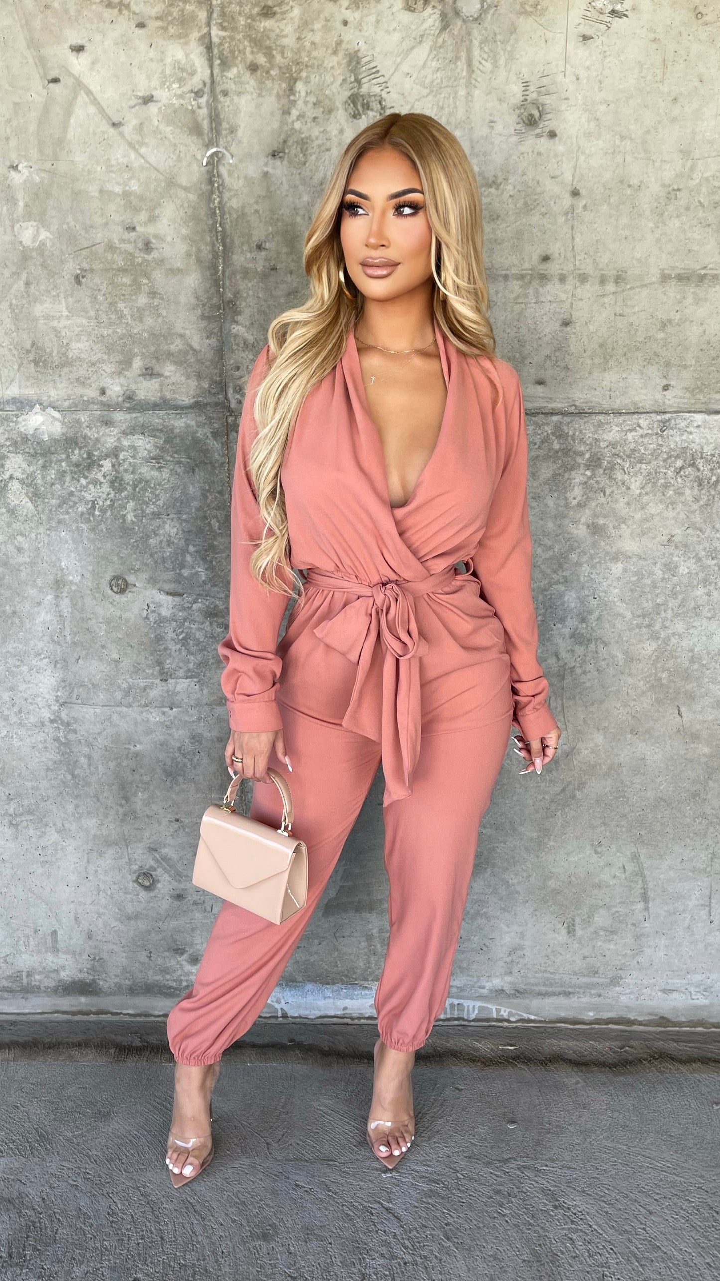Kezai Jumpsuit (Dusty Coral)