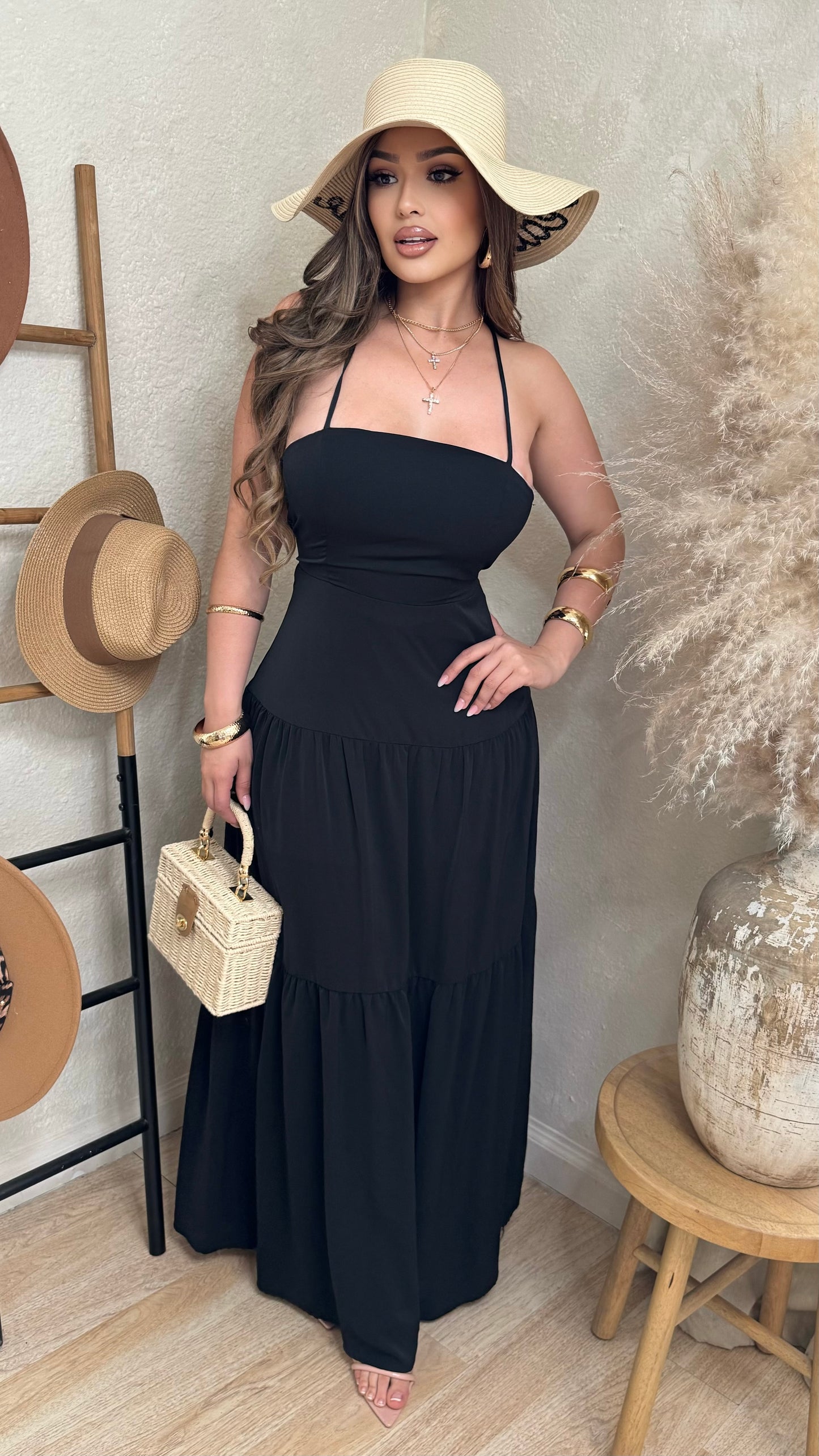 Still The One Maxi Dress (Black)