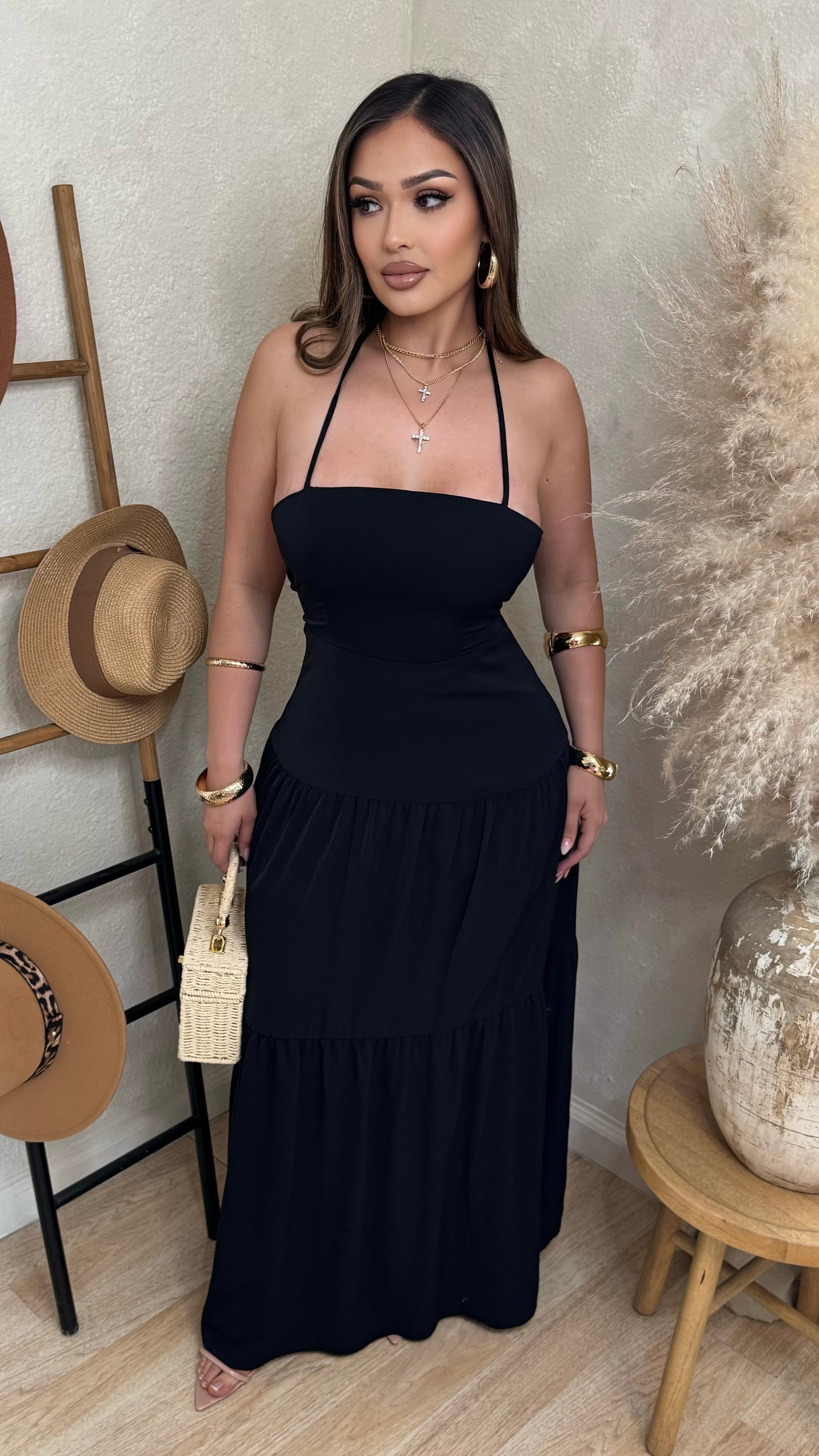 Still The One Maxi Dress (Black)