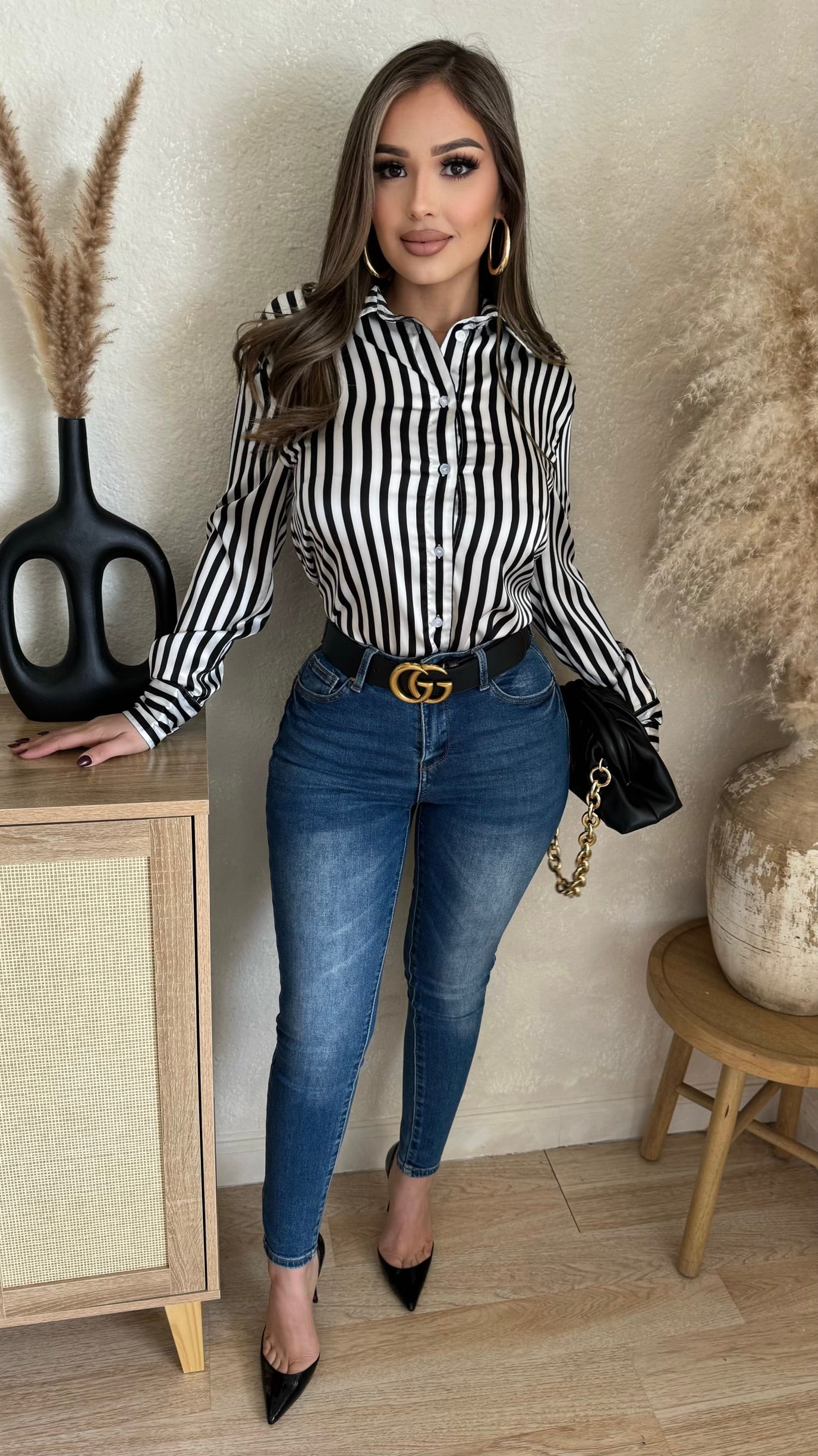 Stripes Of Perfection Shirt (Ivory/Black)