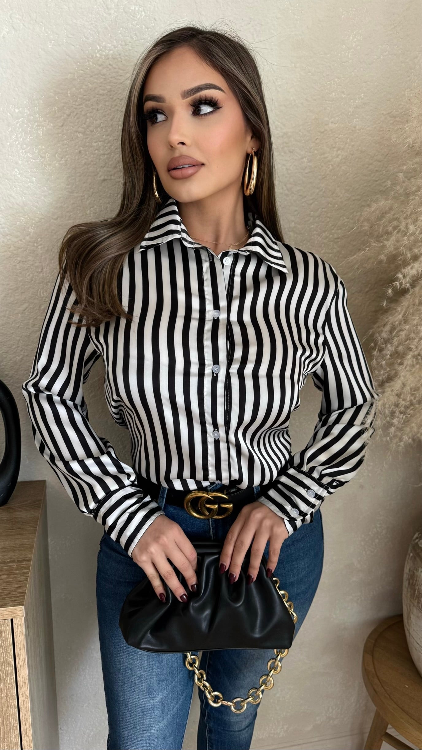 Stripes Of Perfection Shirt (Ivory/Black)