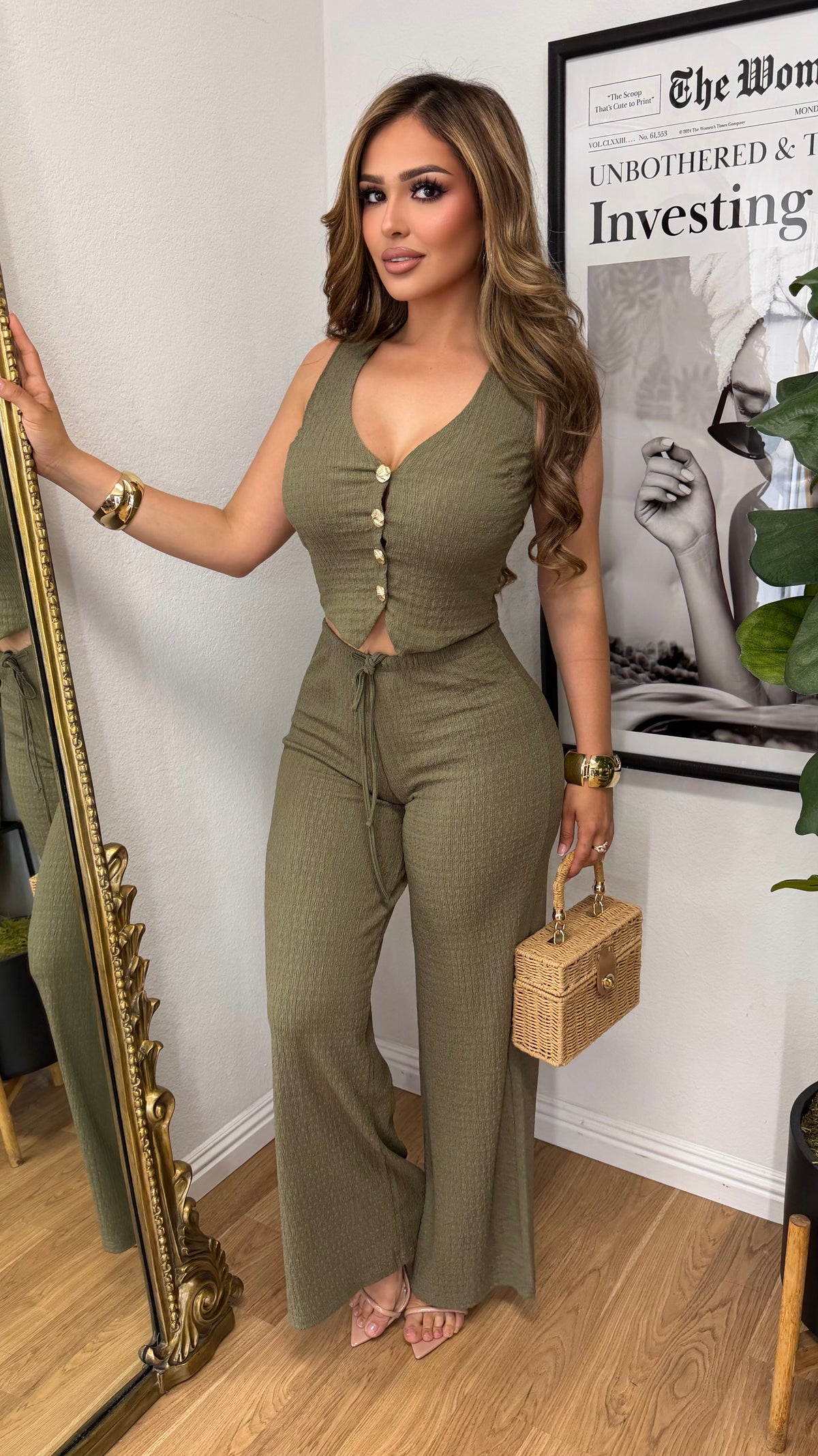 The Luxe Life 2PC Set (Olive)