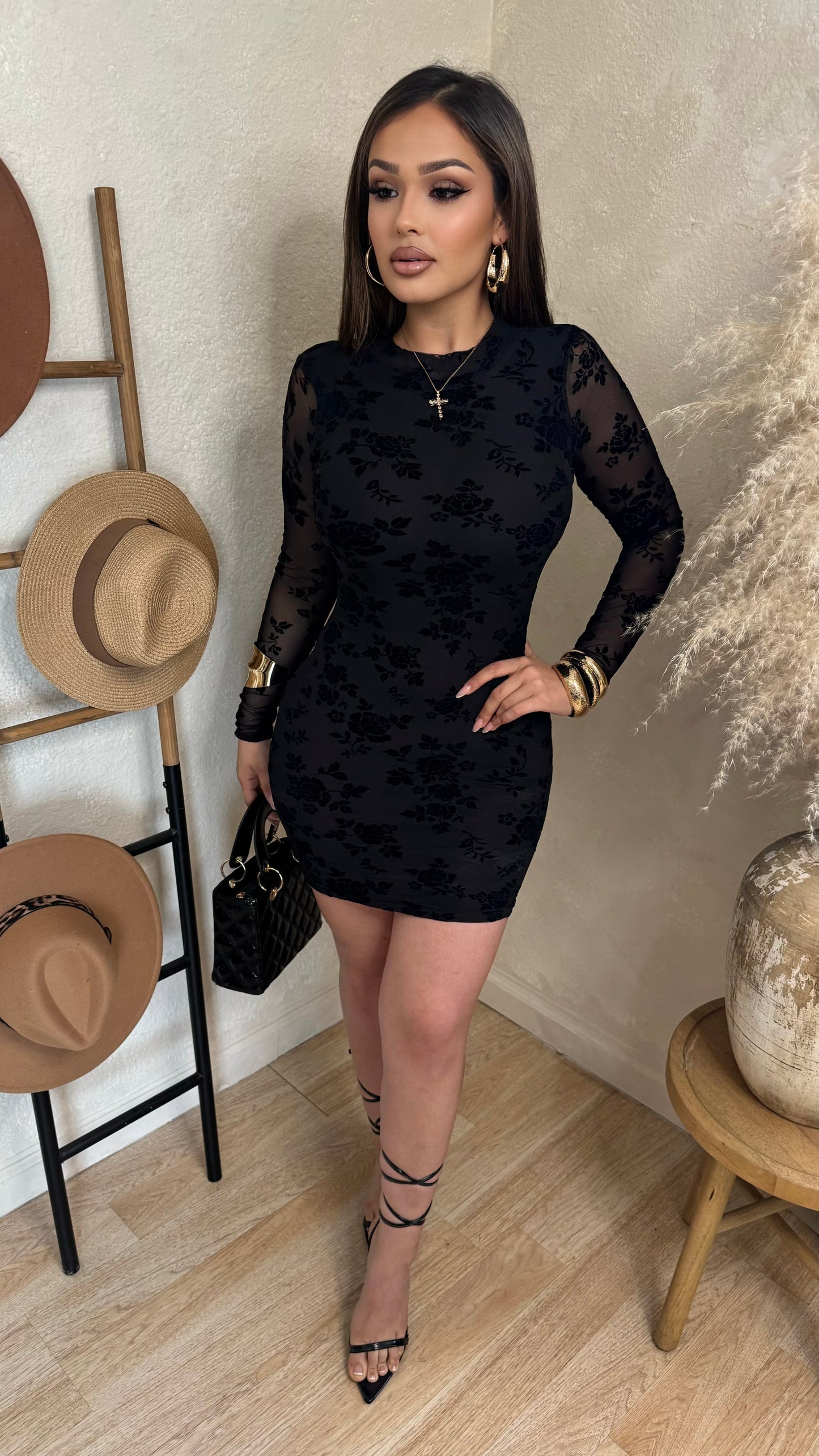 Unstoppable Style Midi Dress (Black)