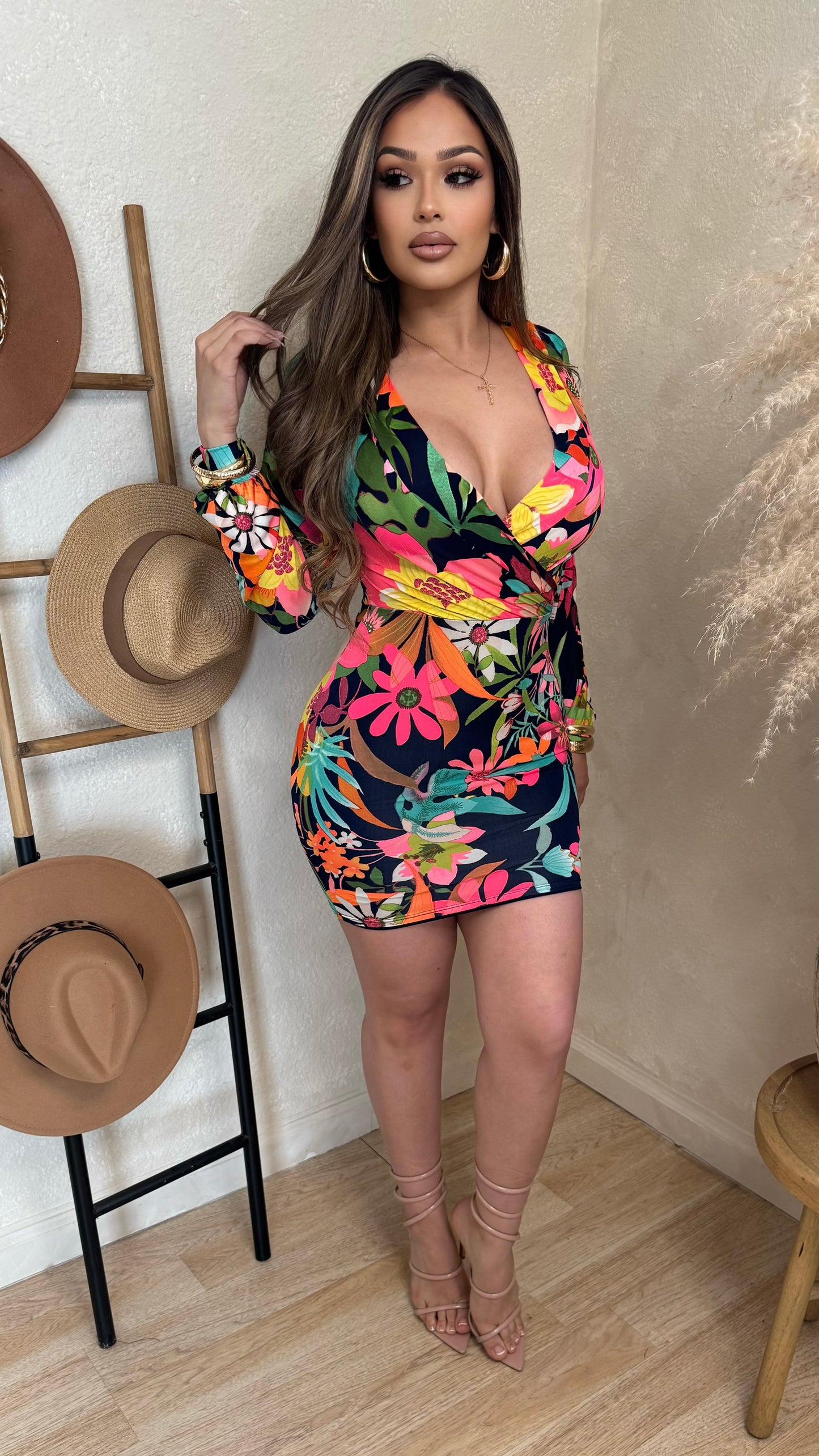 Dalia Midi Dress (Multi Print)