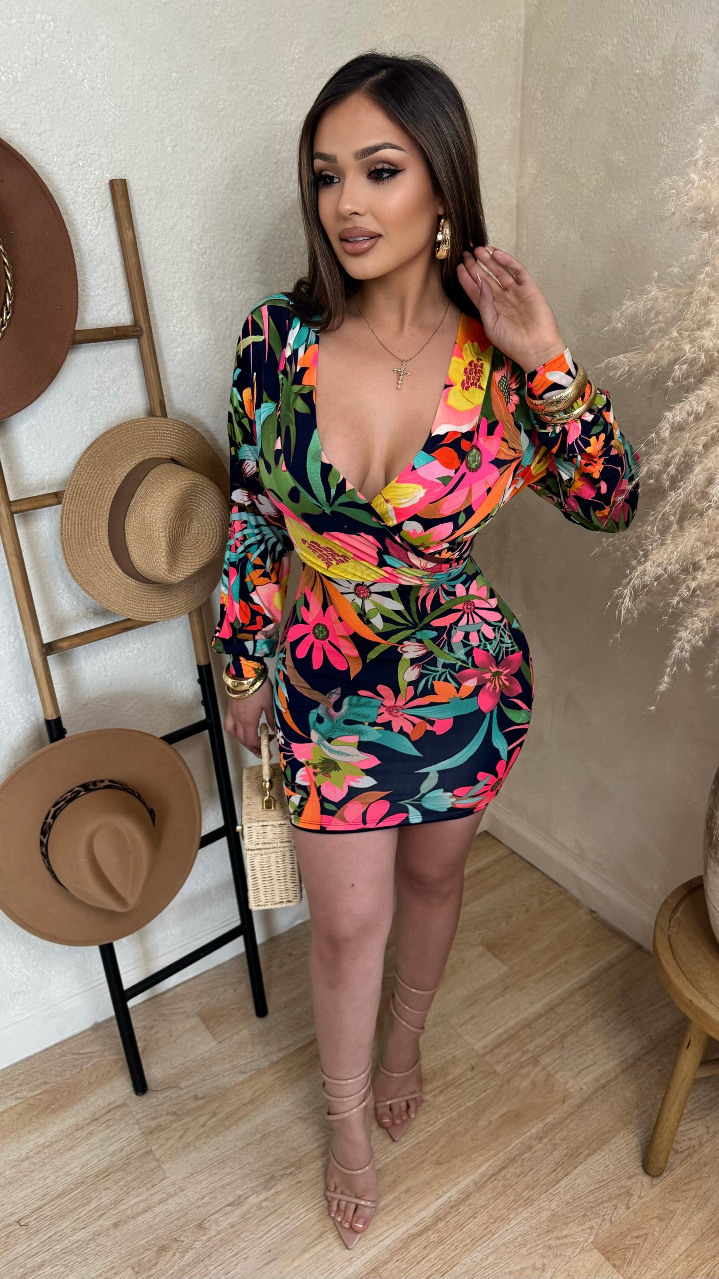 Dalia Midi Dress (Multi Print)
