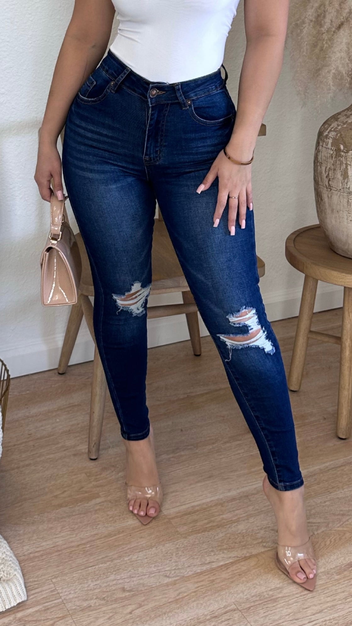 Beverly High Waist Jeans (Dark Wash)