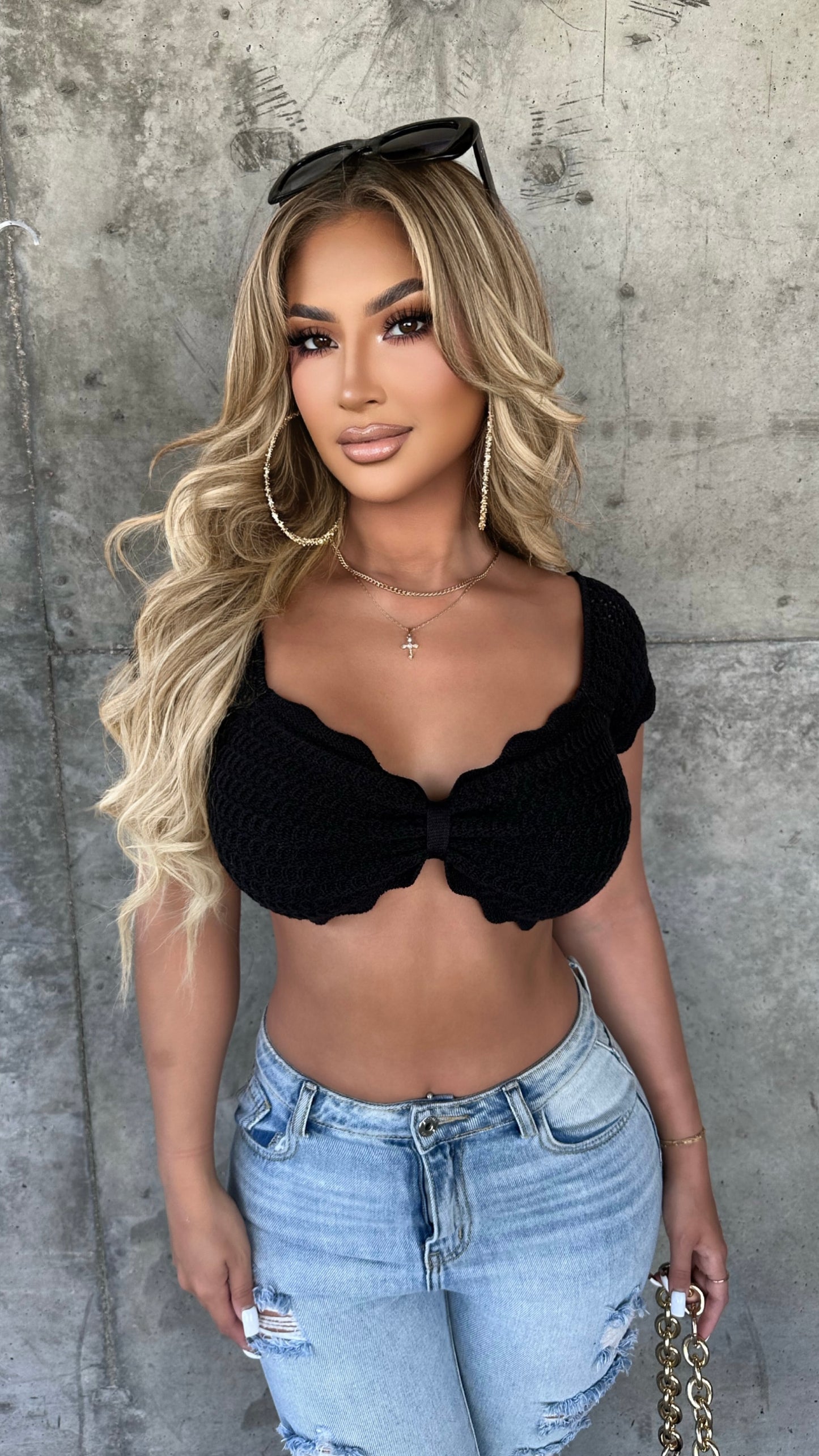 Abelyn Crop Top (Black)