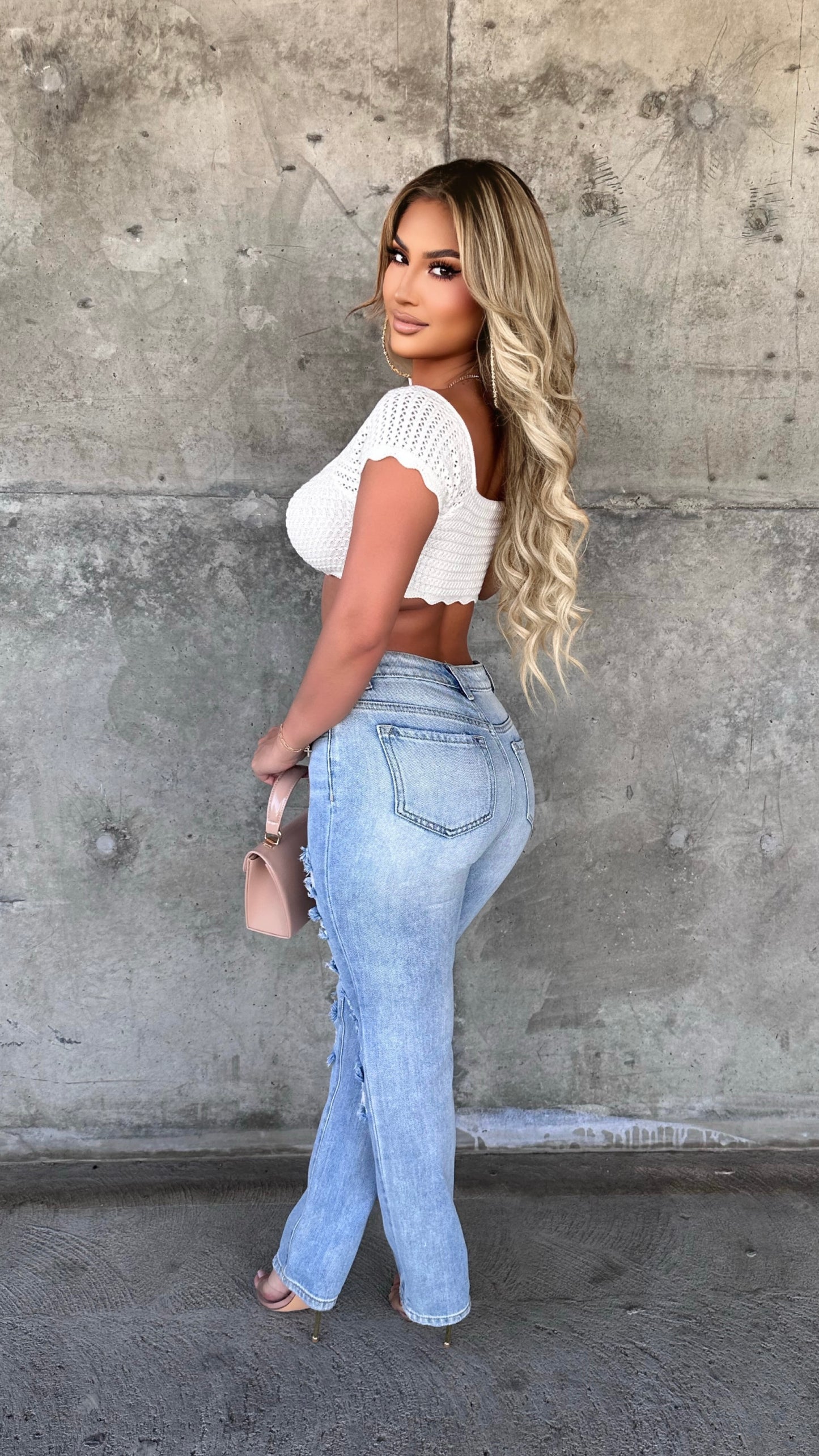 Abelyn Crop Top (Ivory)