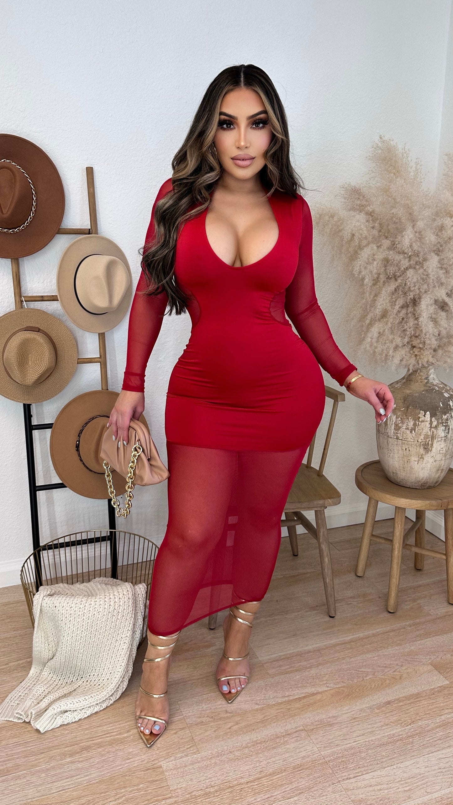 Getting Noticed Dress (Red)