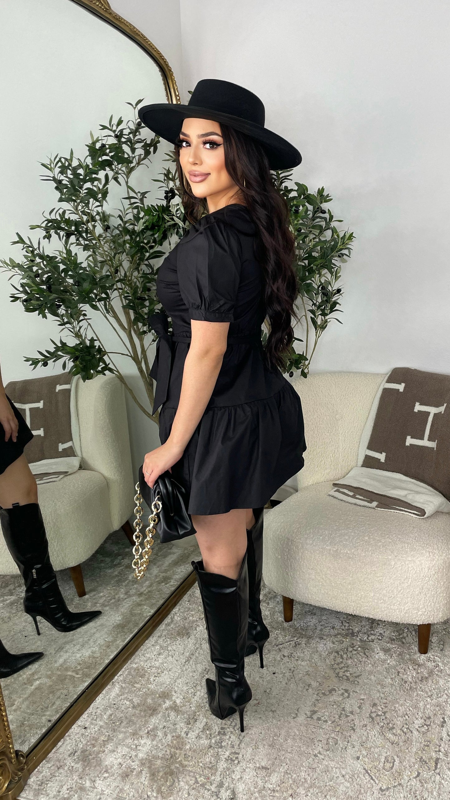 Another Level Midi Dress (Black)