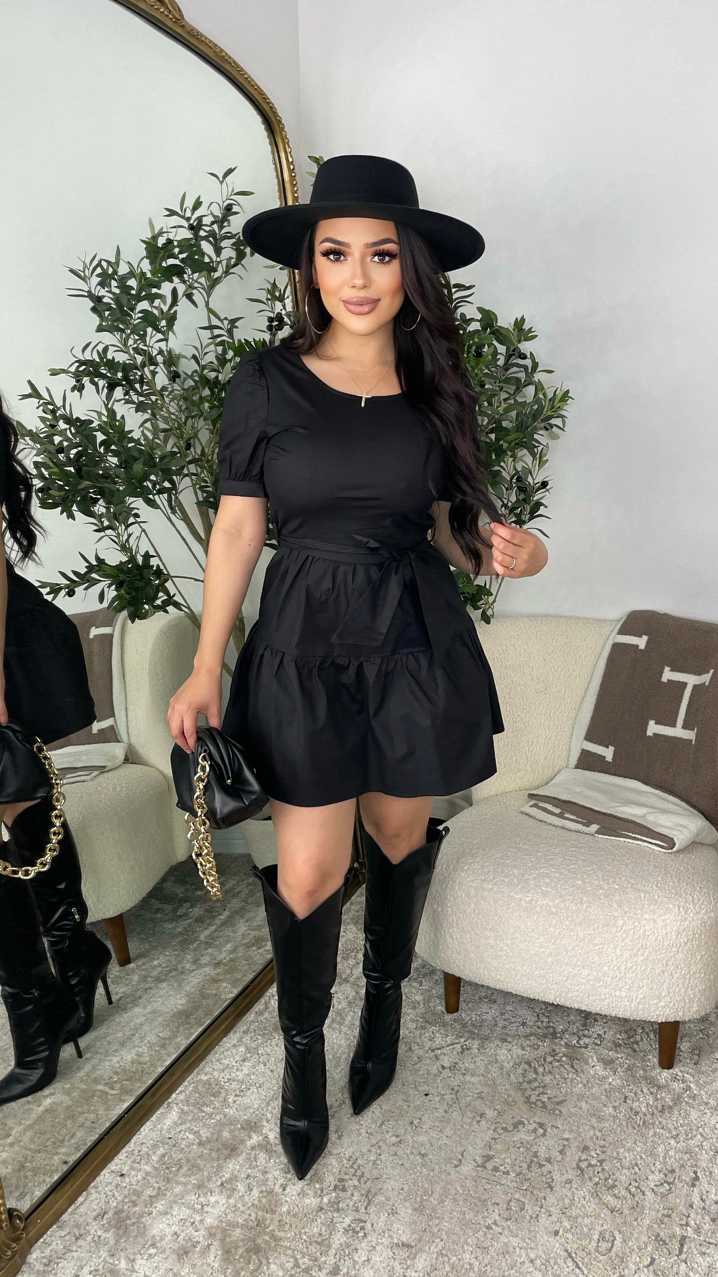 Another Level Midi Dress (Black)