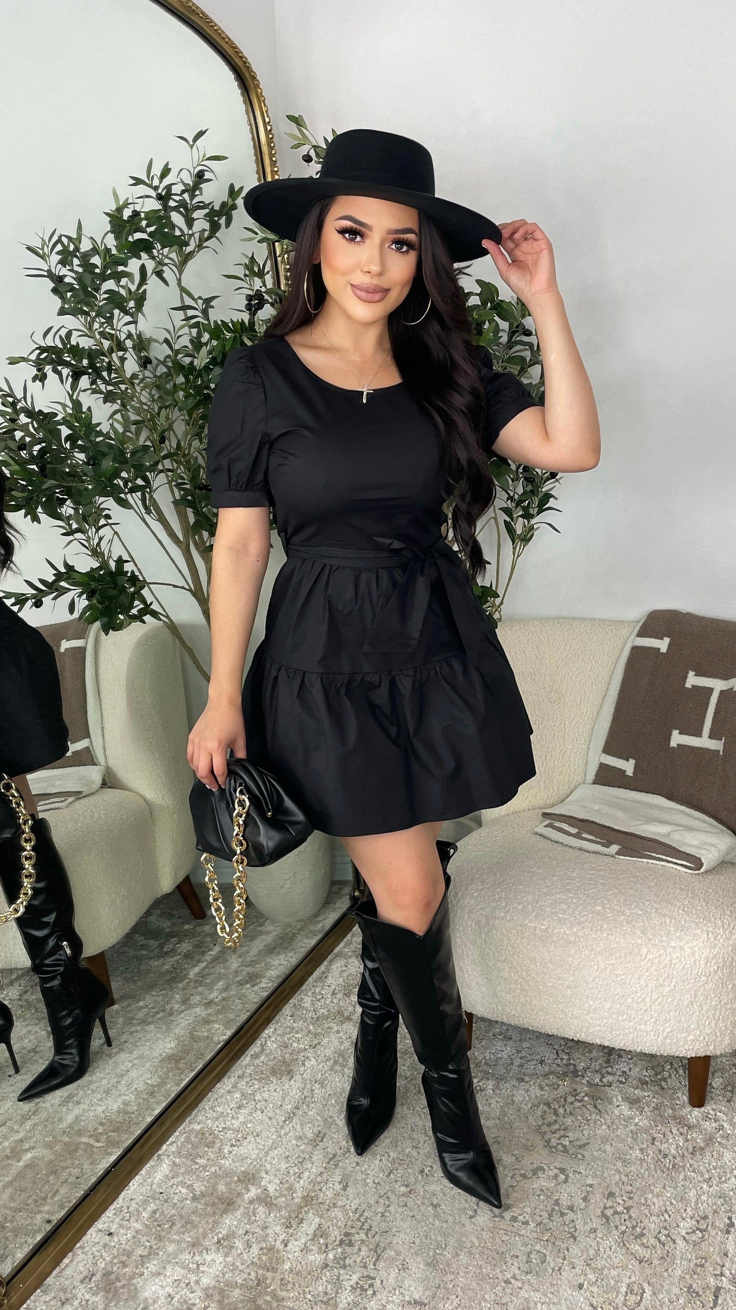 Another Level Midi Dress (Black)
