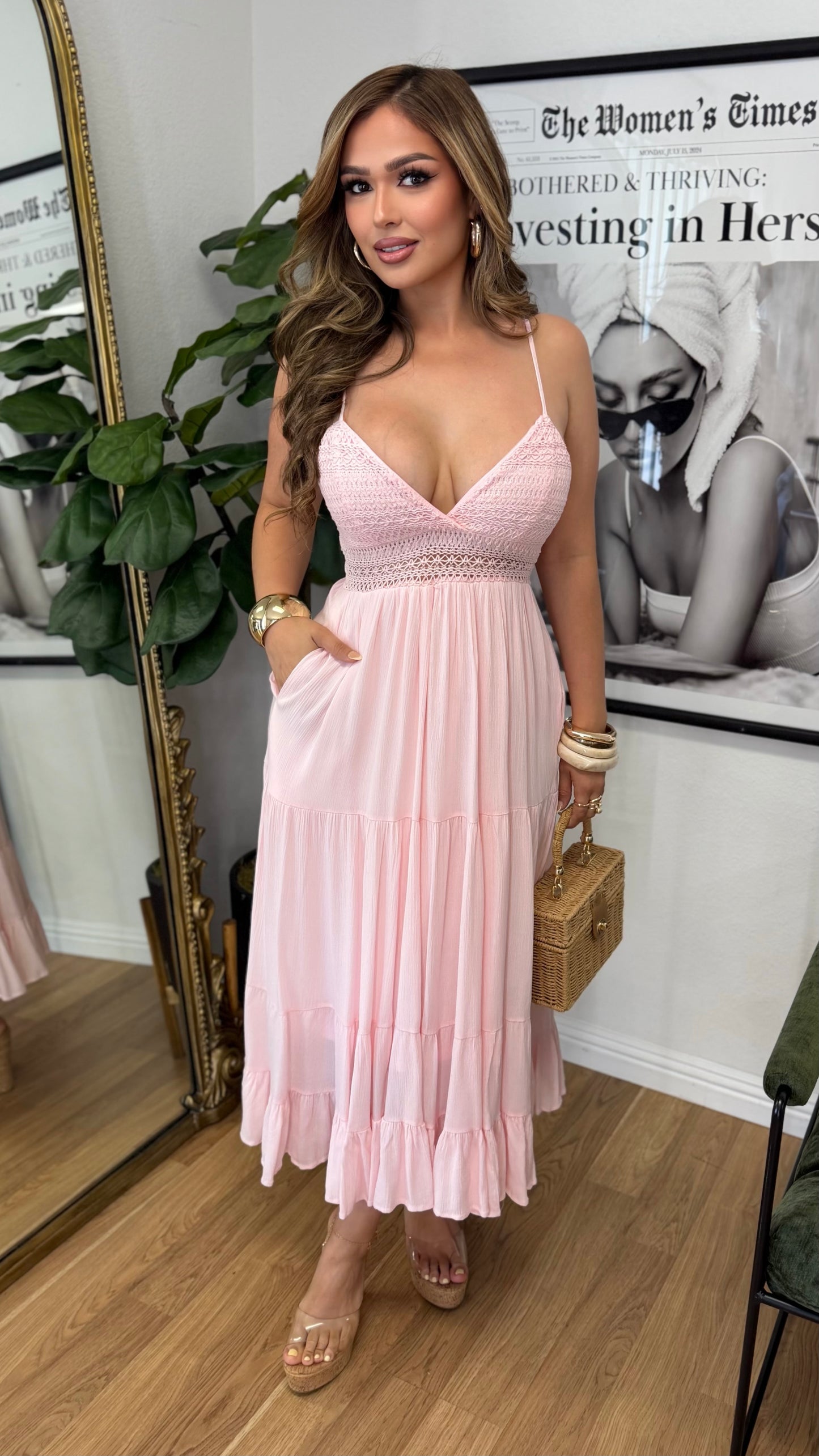 Getaway Maxi Dress (Blush)