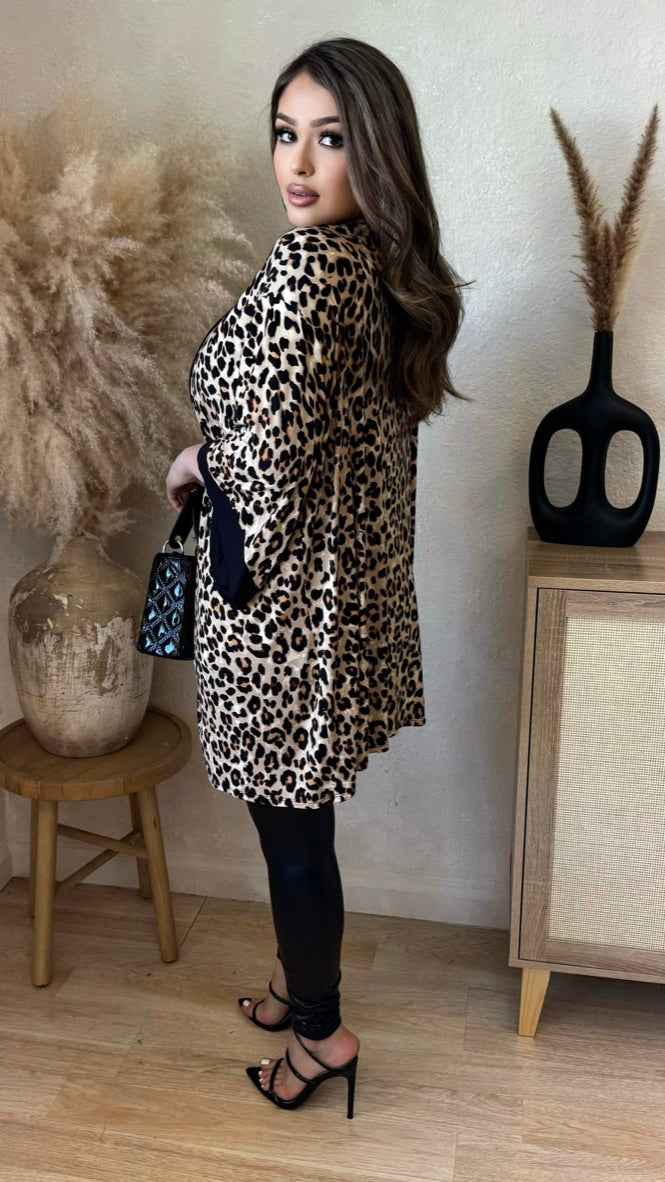 Walk On The Wild Cardigan (Black/Brown)