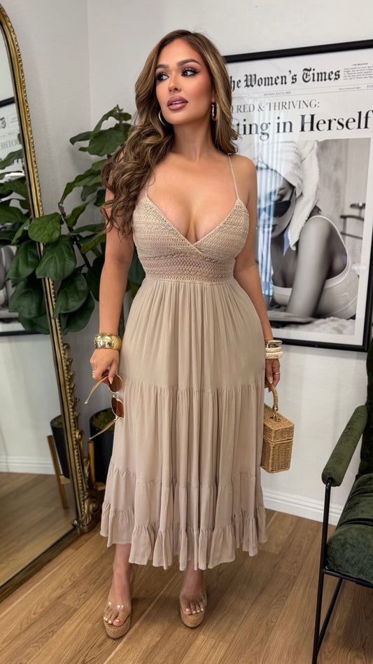 Getaway Maxi Dress (Tan)