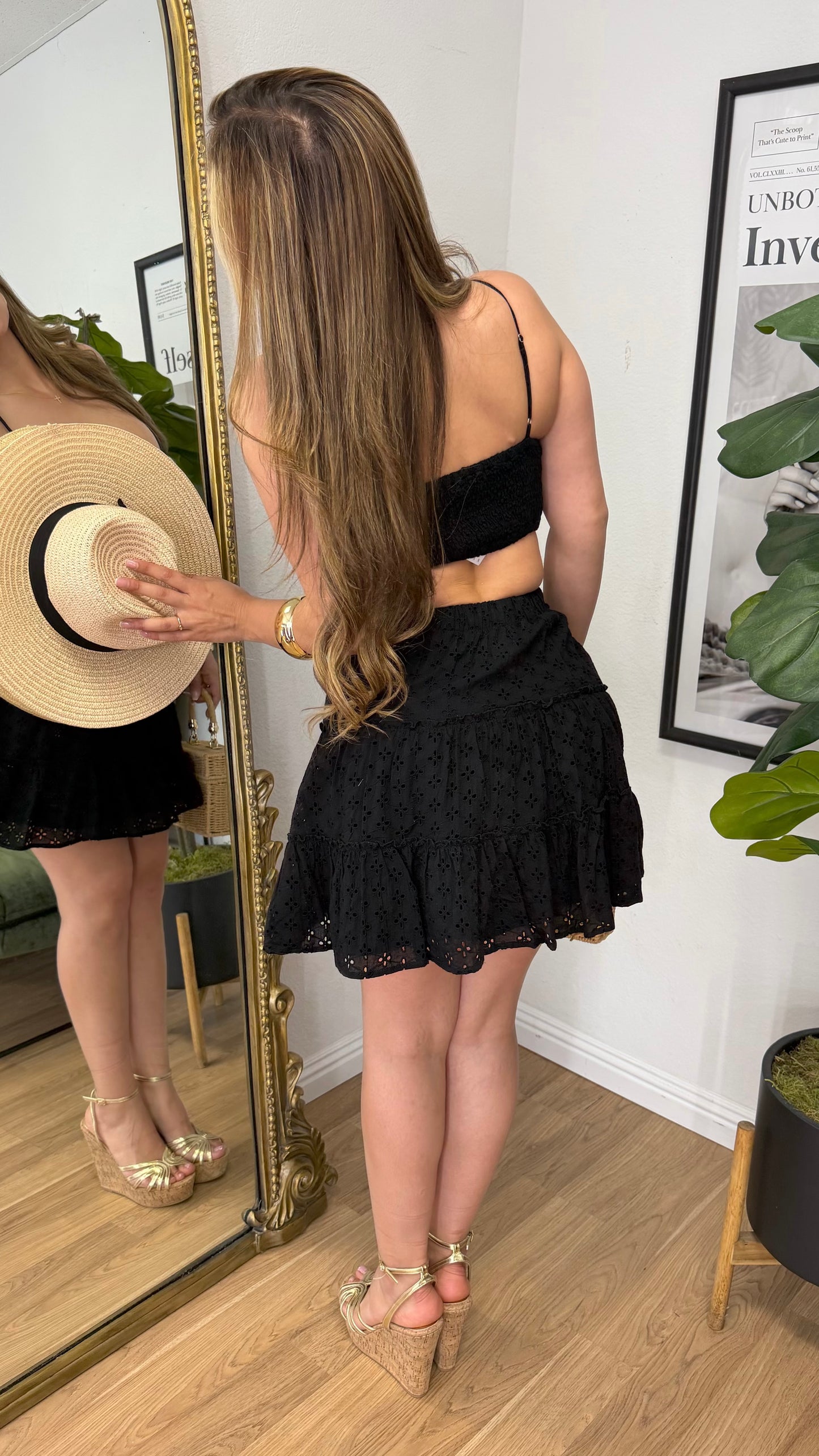 Timeless Beauty 2PC Skirt Set (Black)