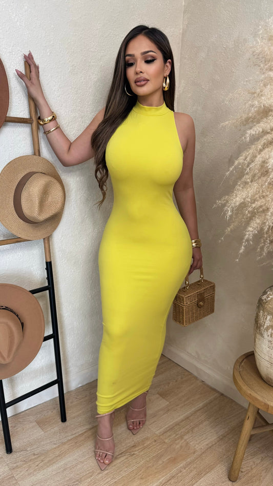 Invading Your Thoughts Maxi Dress (Lime)